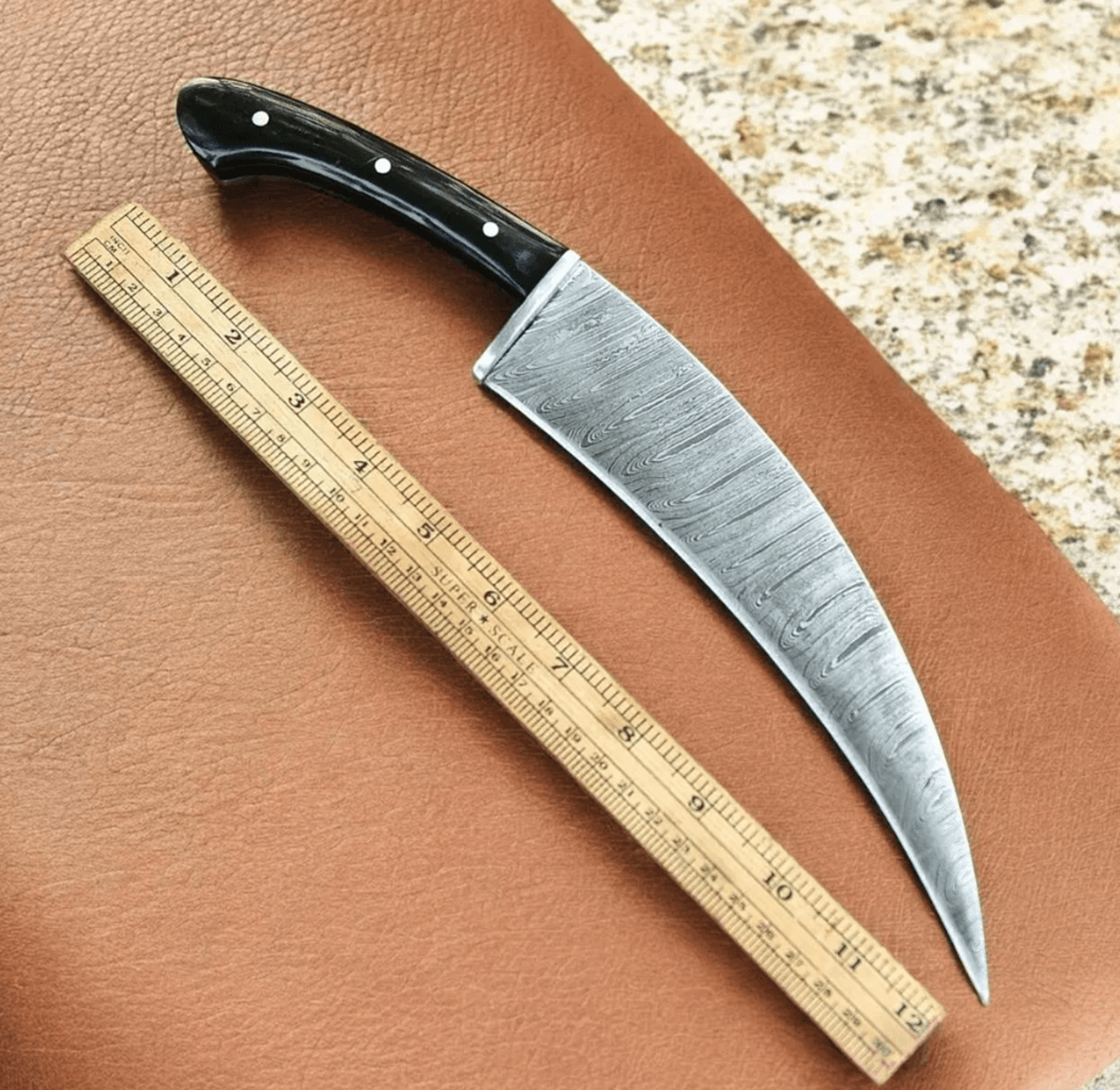 hand forged steel knife | ghostface-inspired movie prop replica | full tang replica knife