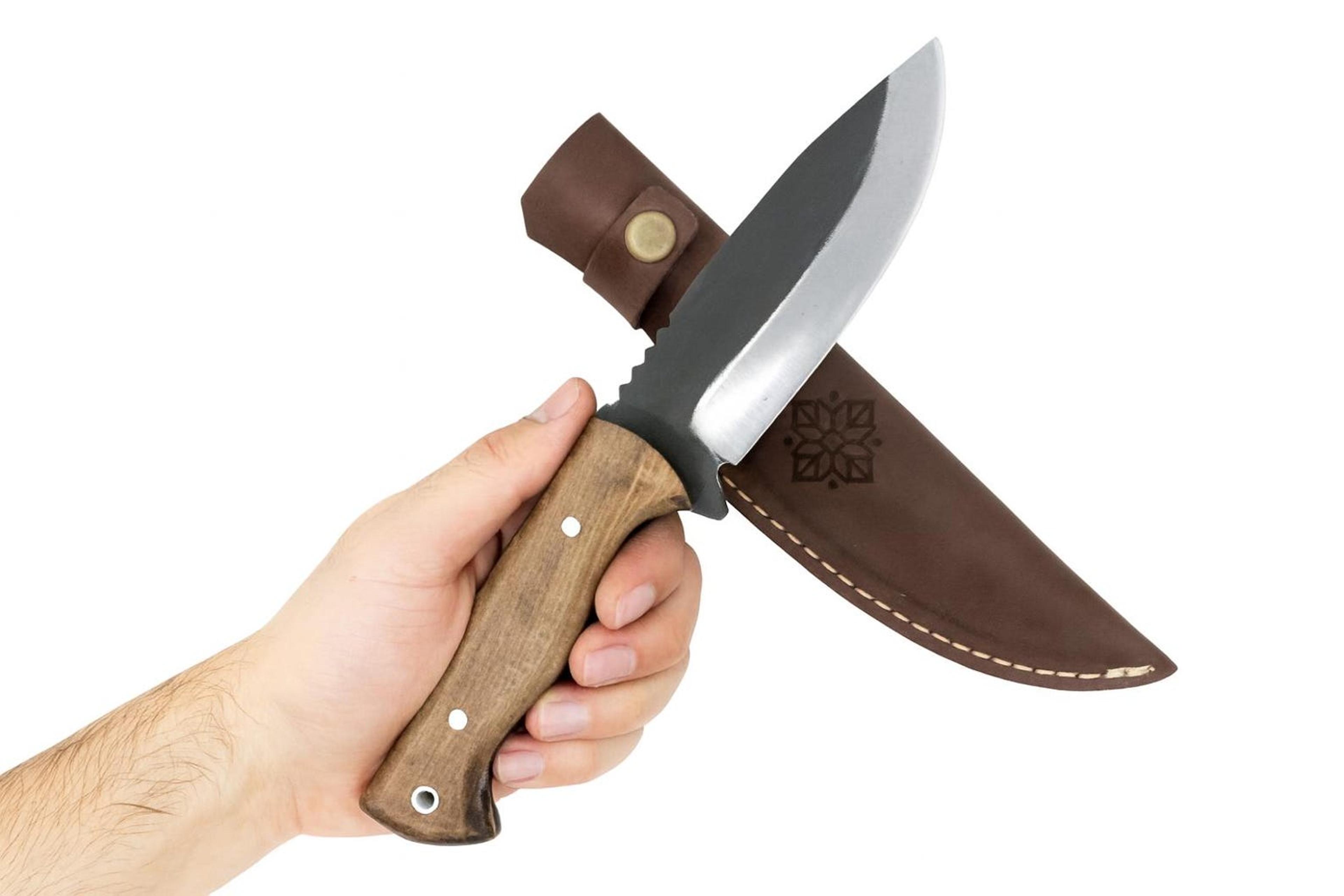 viking knife groomsmen gift leather sheath viking knife camping knife - premium 4116 stainless steel knife