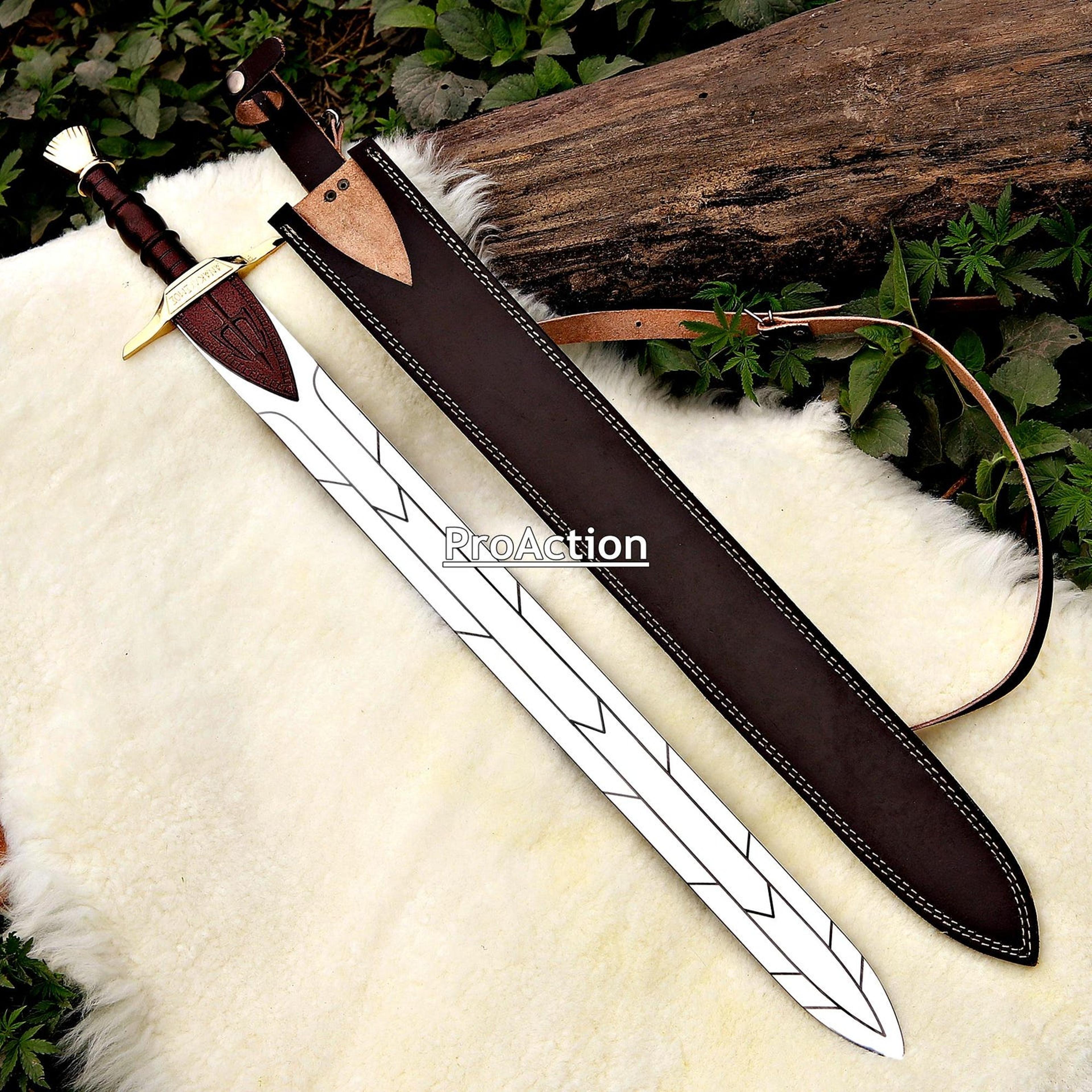 handmade short hunting carbon steel sword viking master sword perfect father's day gift for him, boyfriend gift