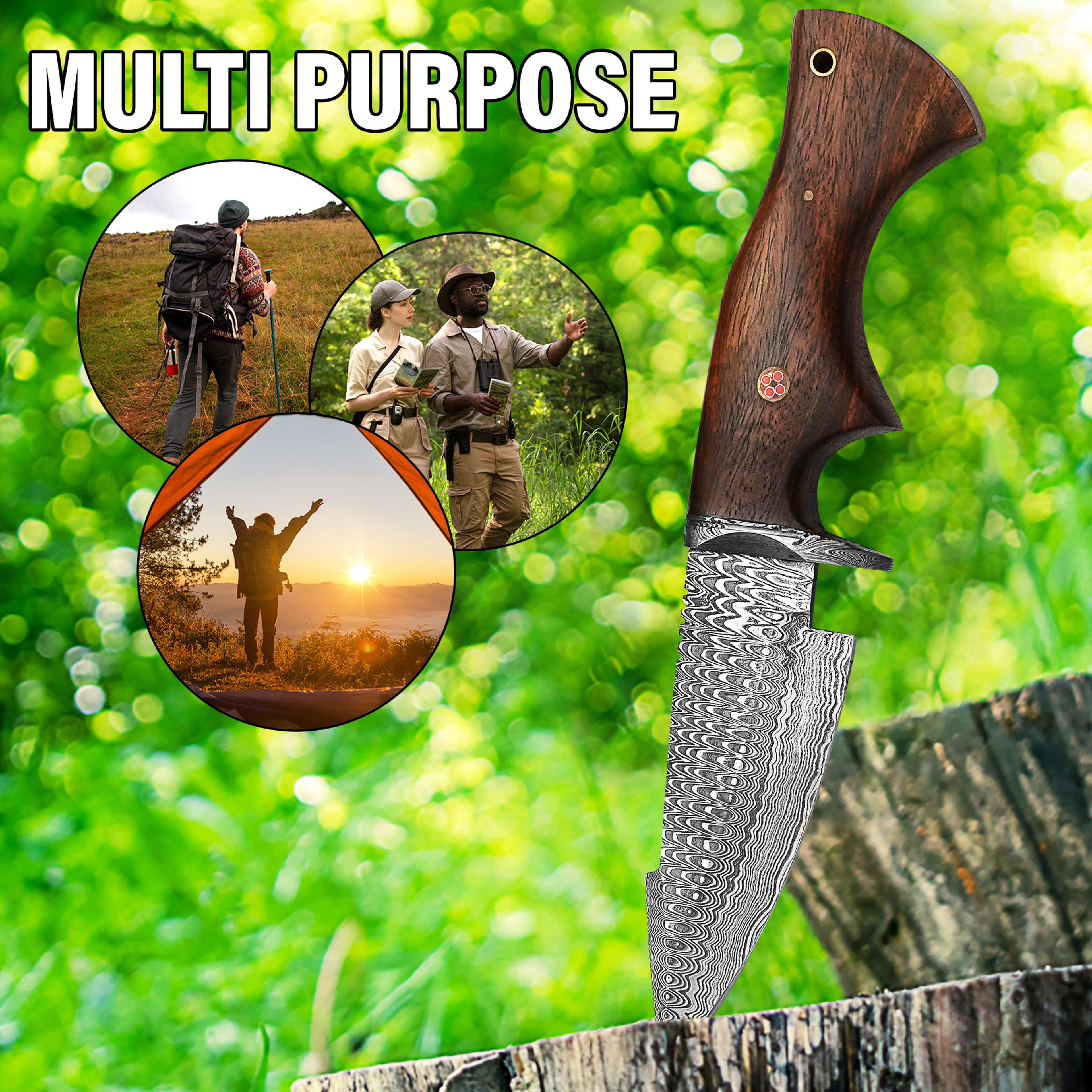 viking craft custom damascus steel hunting knife fixed blade personalized engraving ideal gift for him anniversary & bir
