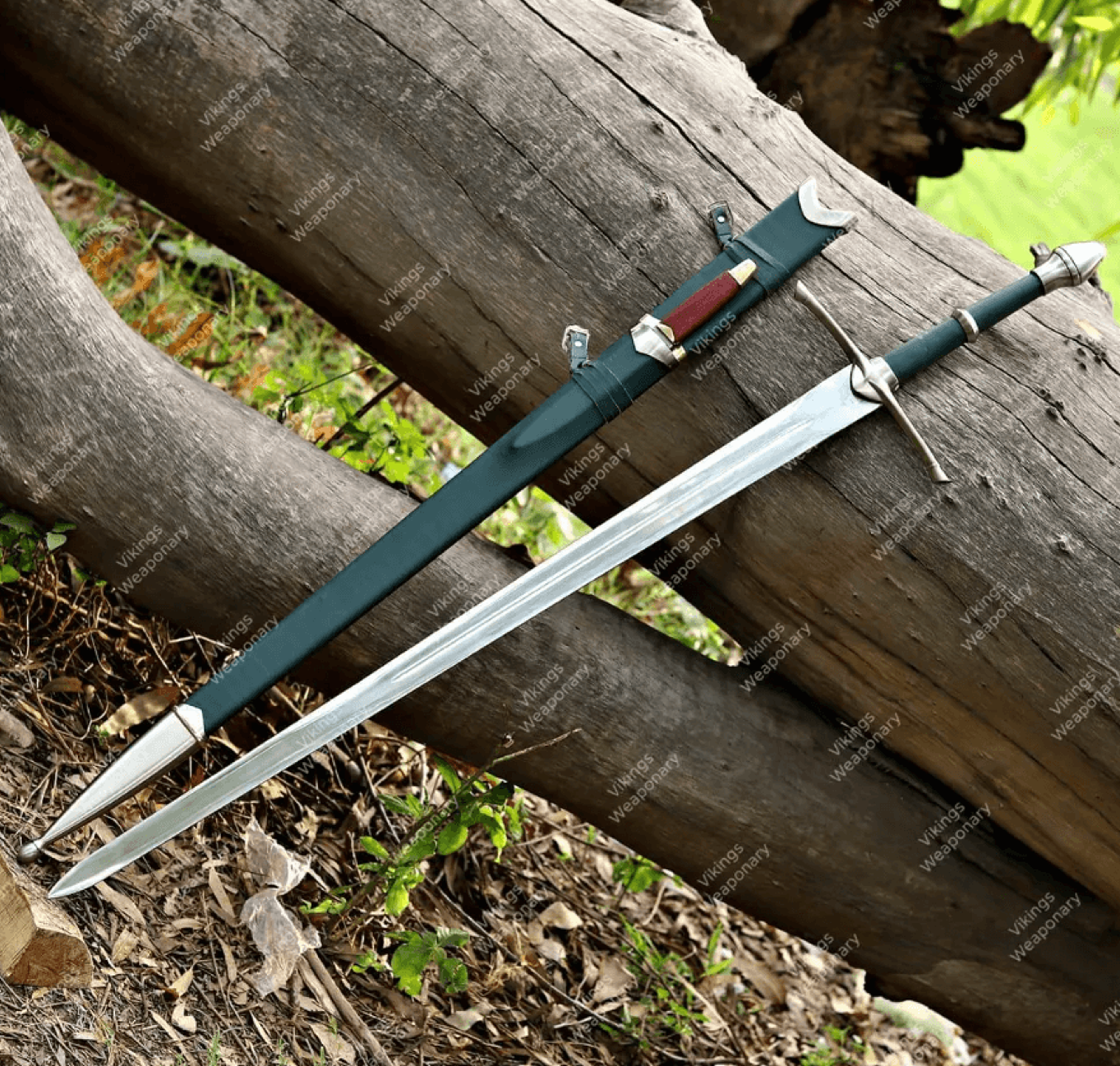 anduril sword | reforged blade of narsil – 40 inchfantasy sword with scabbard & wall mount