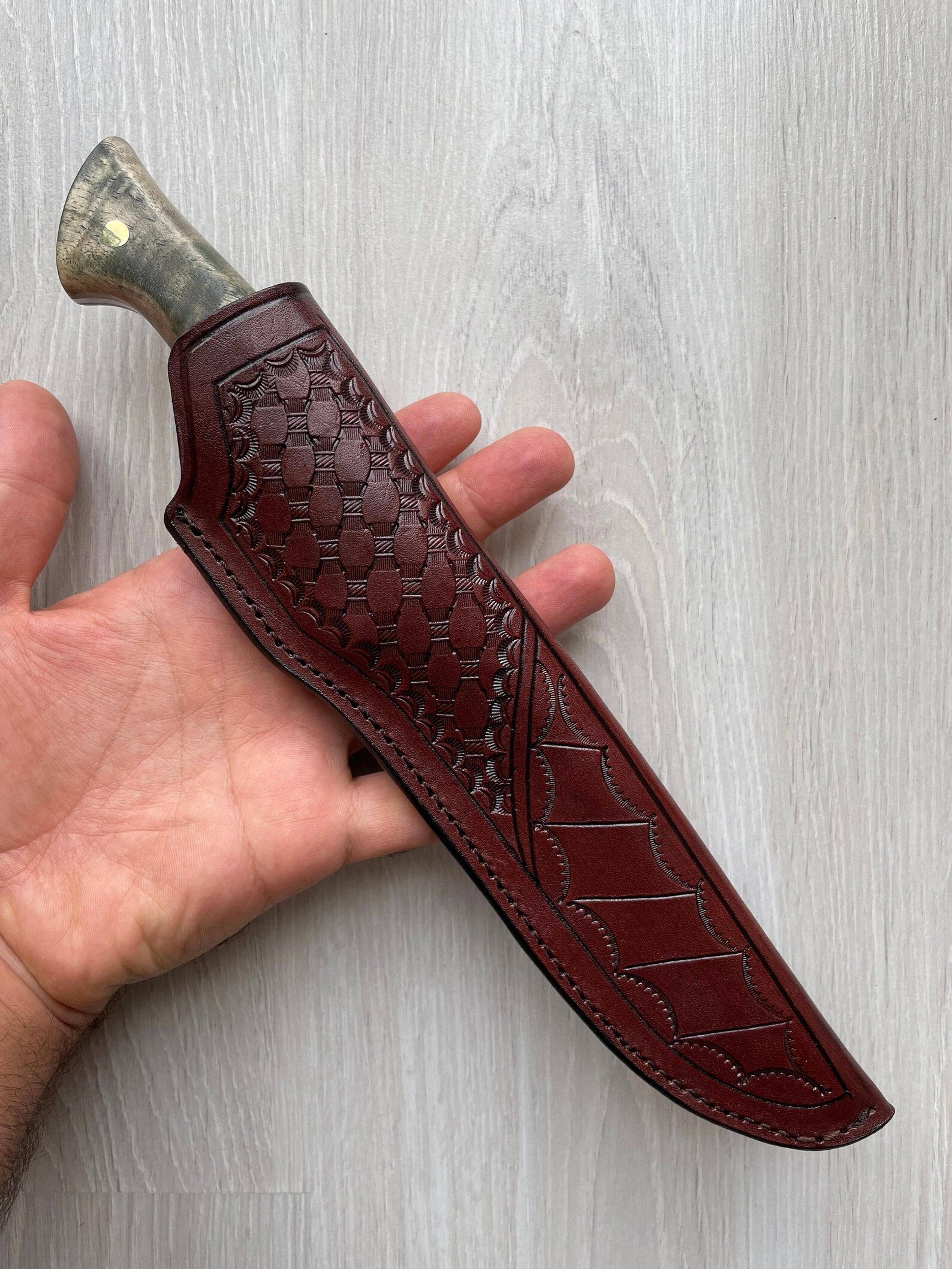 handmade damascus kitchen butcher knife – maple wood handle chef cleaver blade