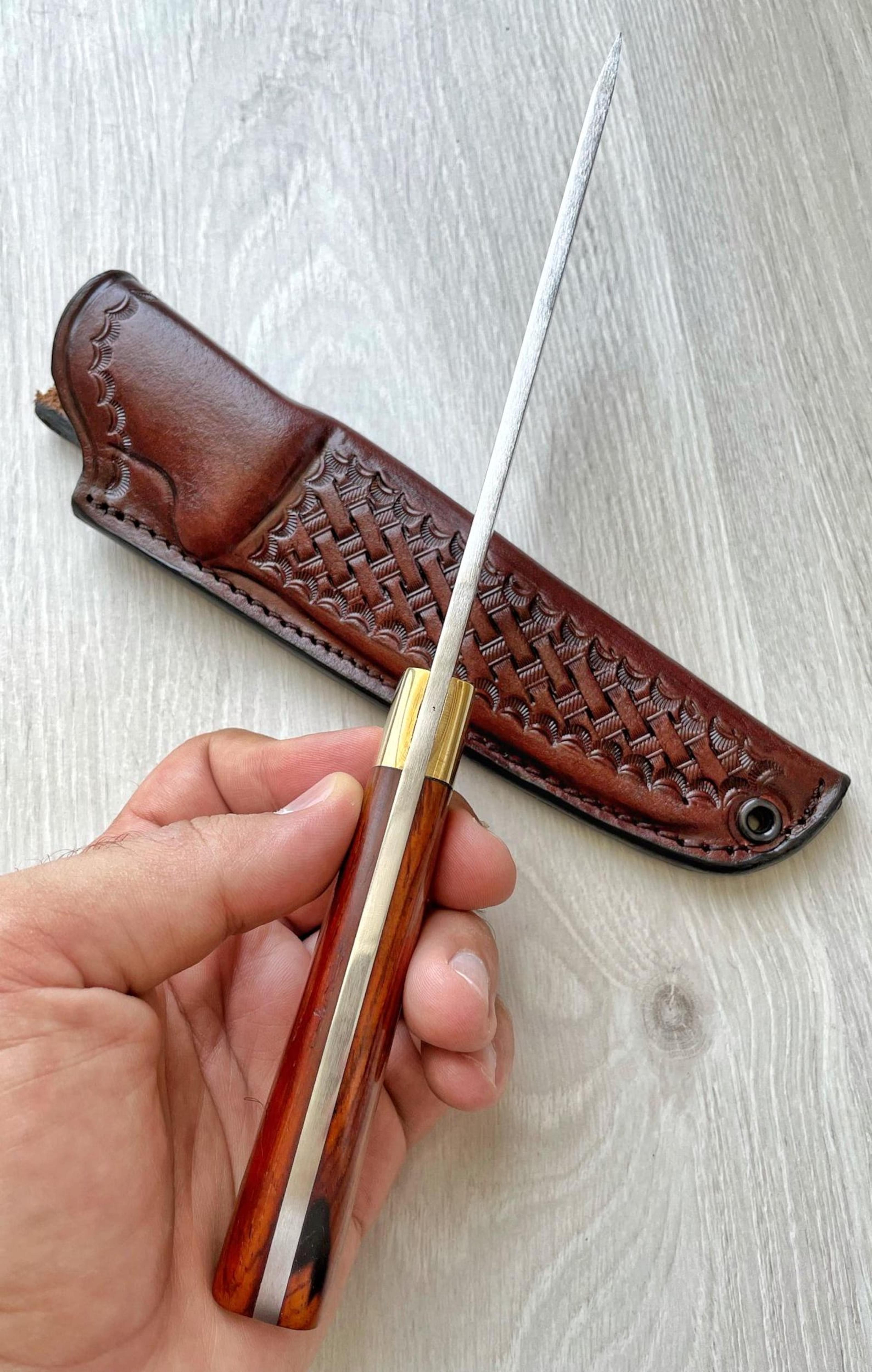 handmade n690 steel hunting knife – cocobolo wood survival outdoor blade