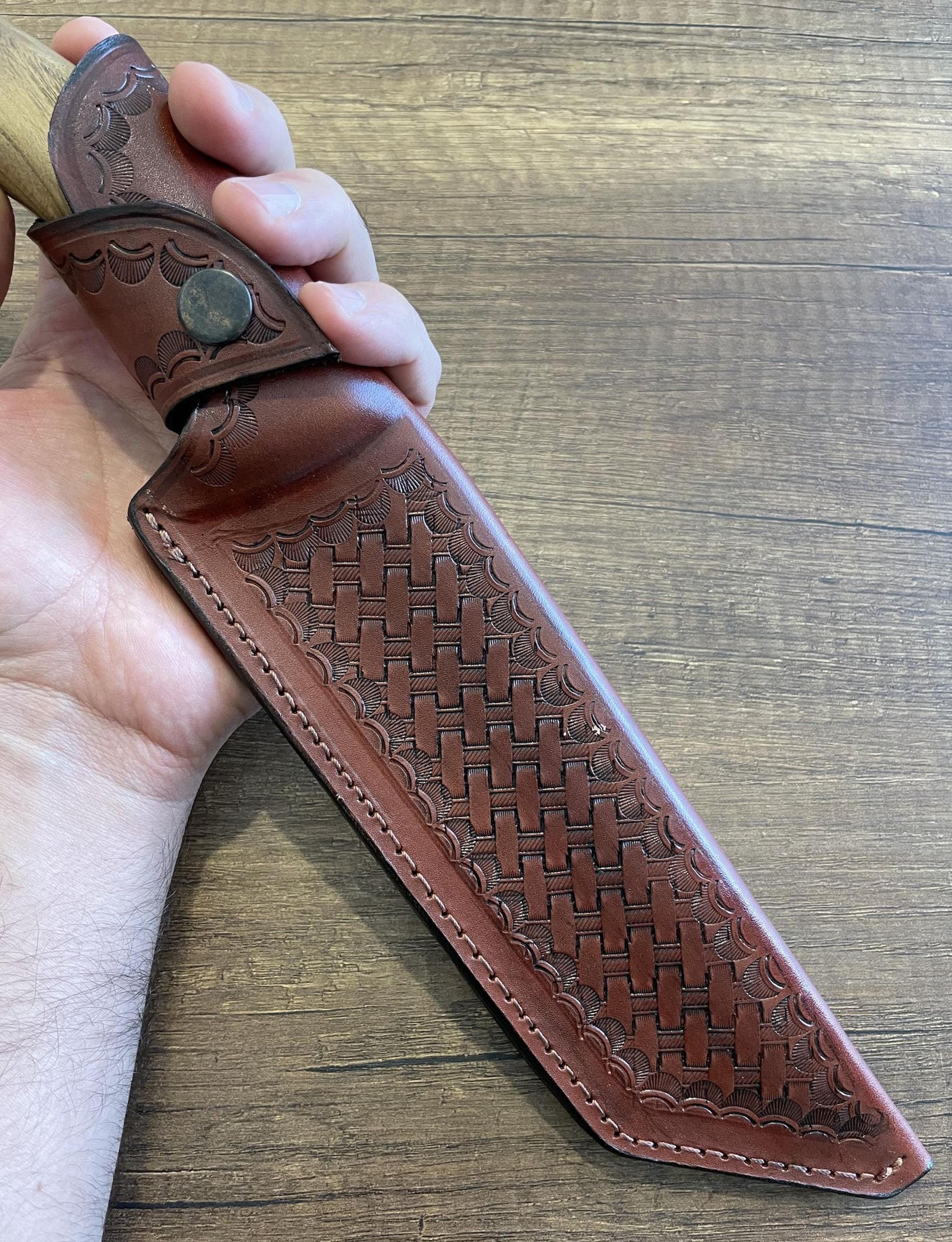 premium full tang survival knife with 5160 steel & walnut wood handle
