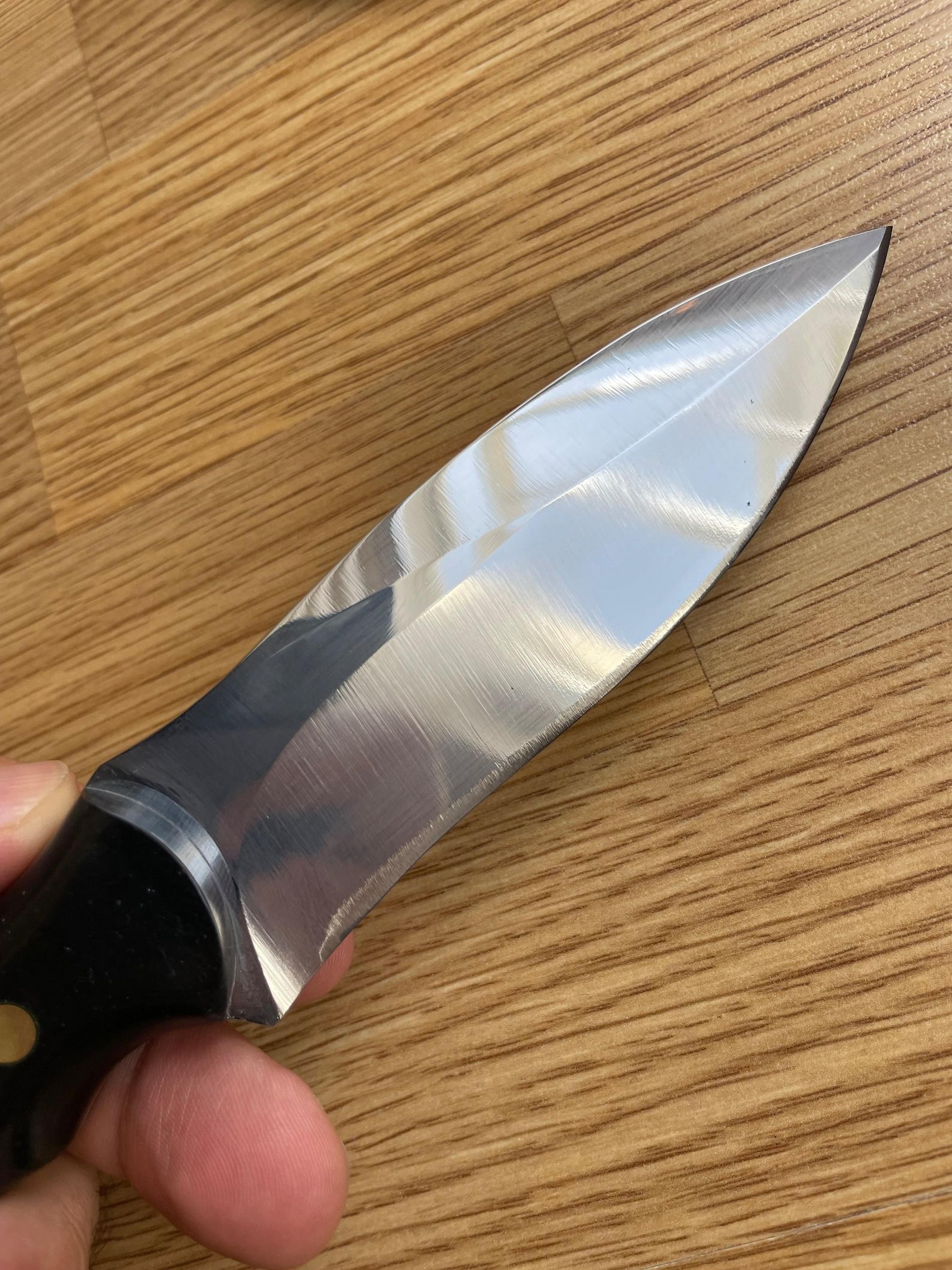 edc survival hunting knife – handmade 1075 steel compact utility blade