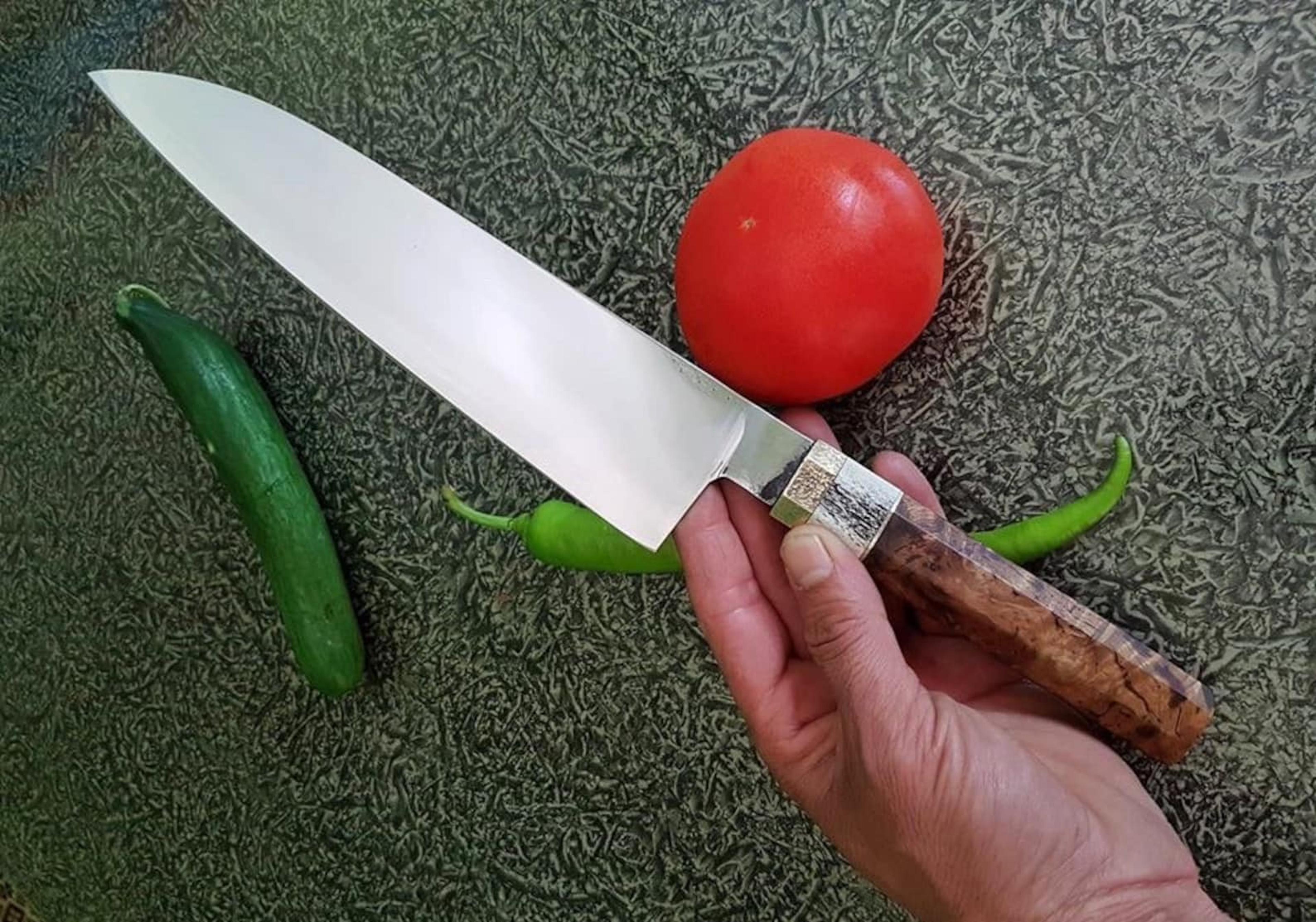 full tang culinary chef knife – 1075 steel professional cooking blade