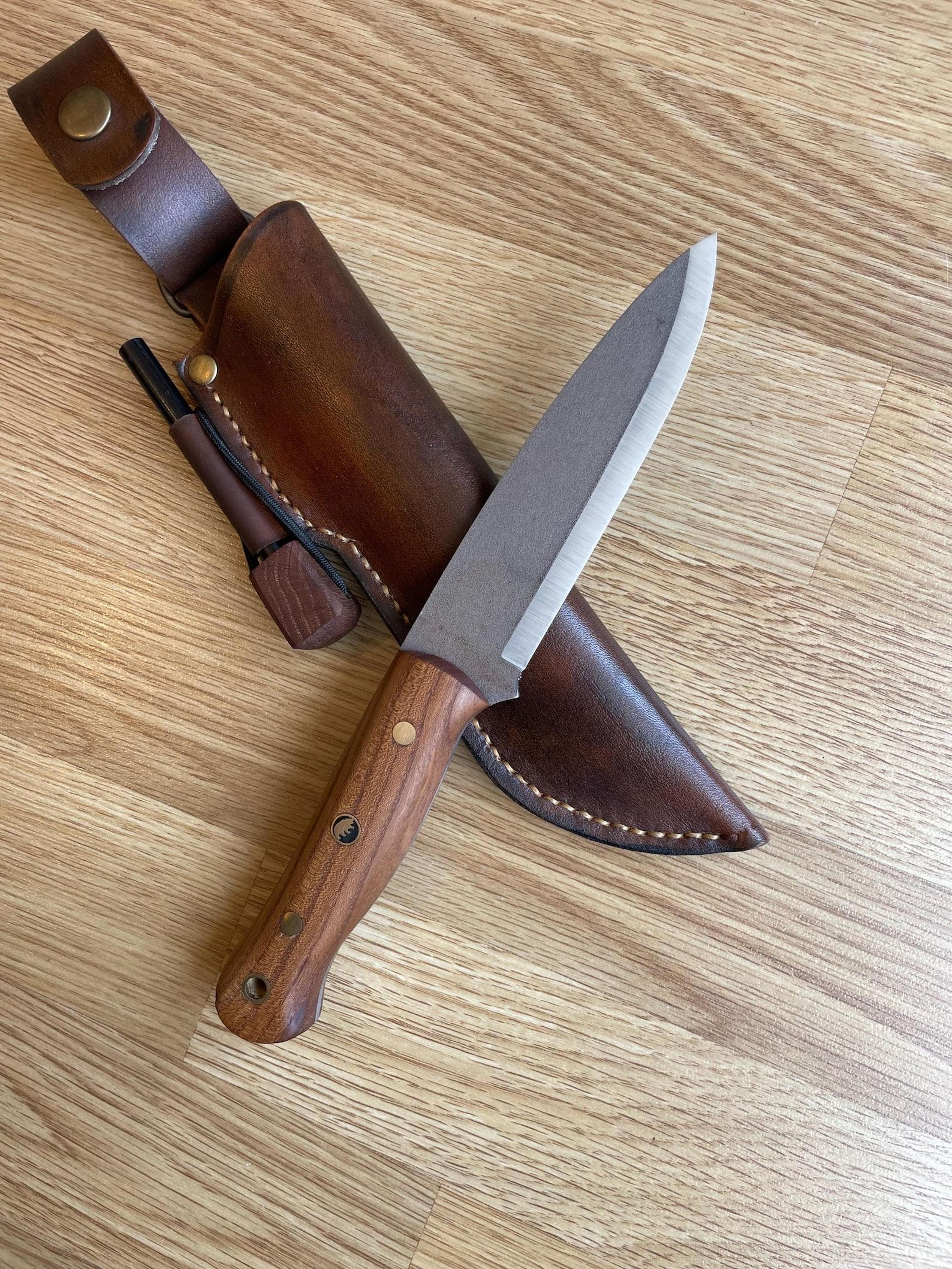 professional bushcraft carving knife – full tang n690 steel blade