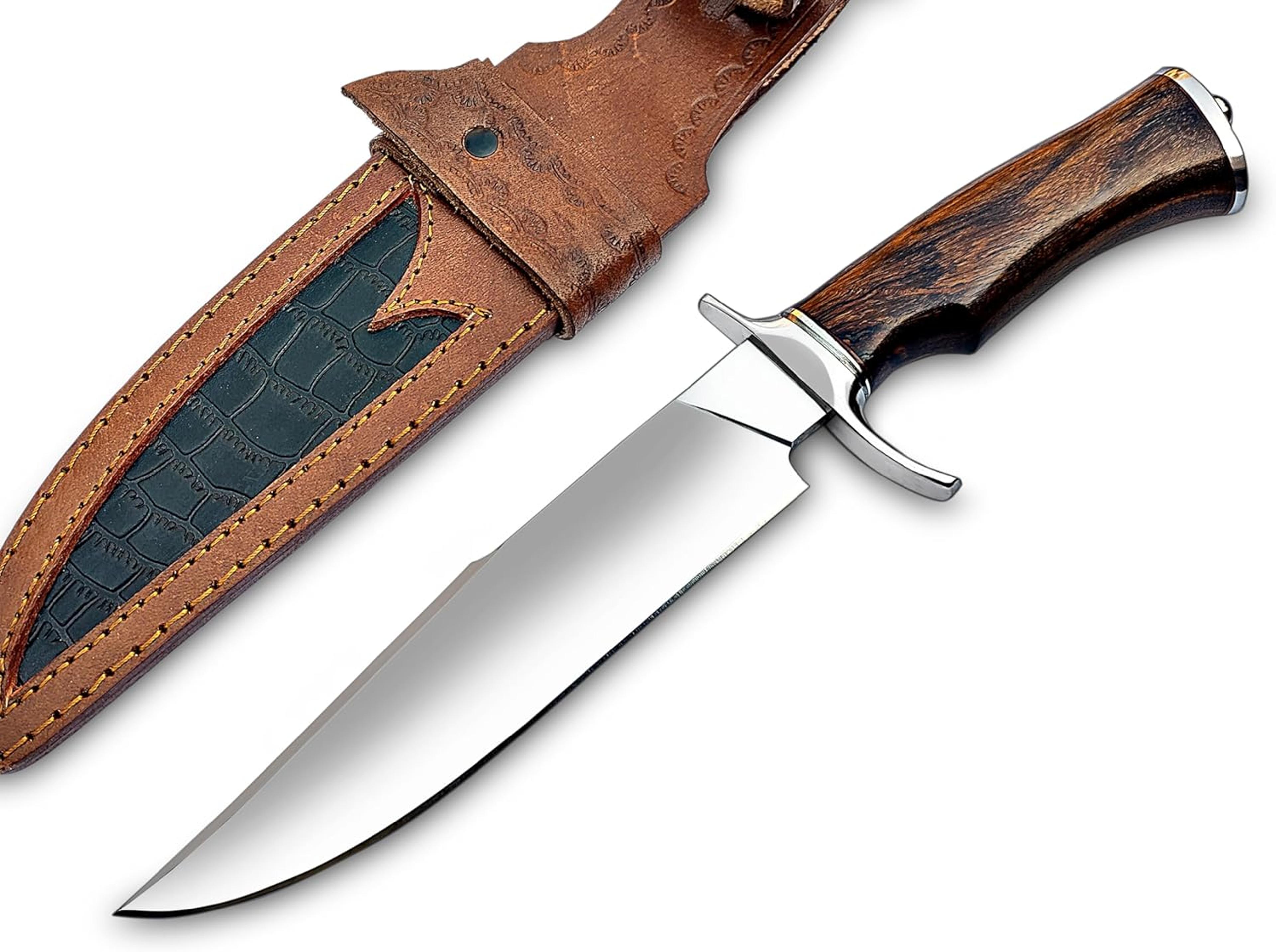 13 inches full tang handmade bowie knife. fixed blade hunting knife, skinning knife, camping knife, bushcraft knife