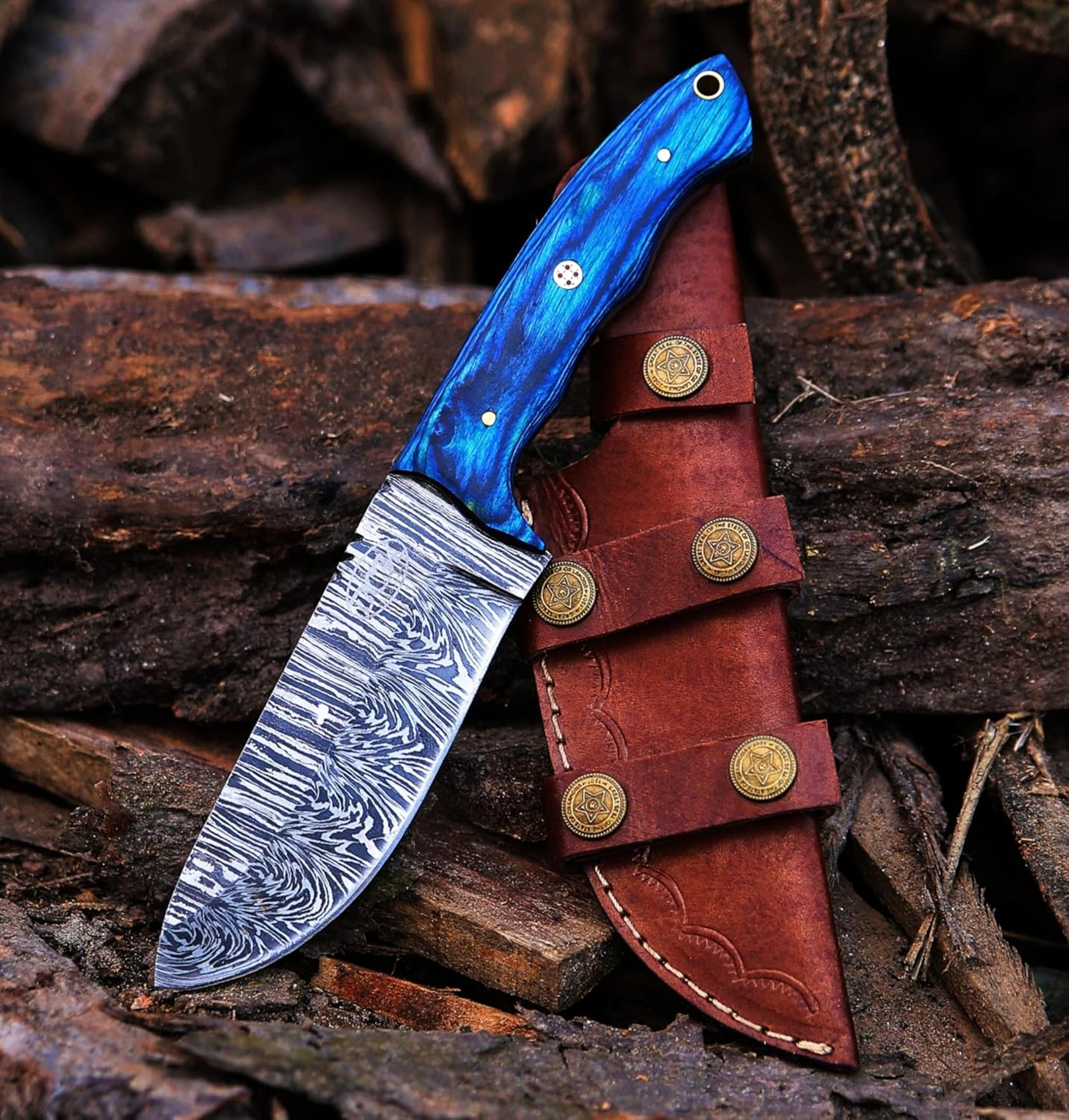 9.75 inchesdamascus knife damascus steel hunting knife fixed blade hunting knife with sheath best for men