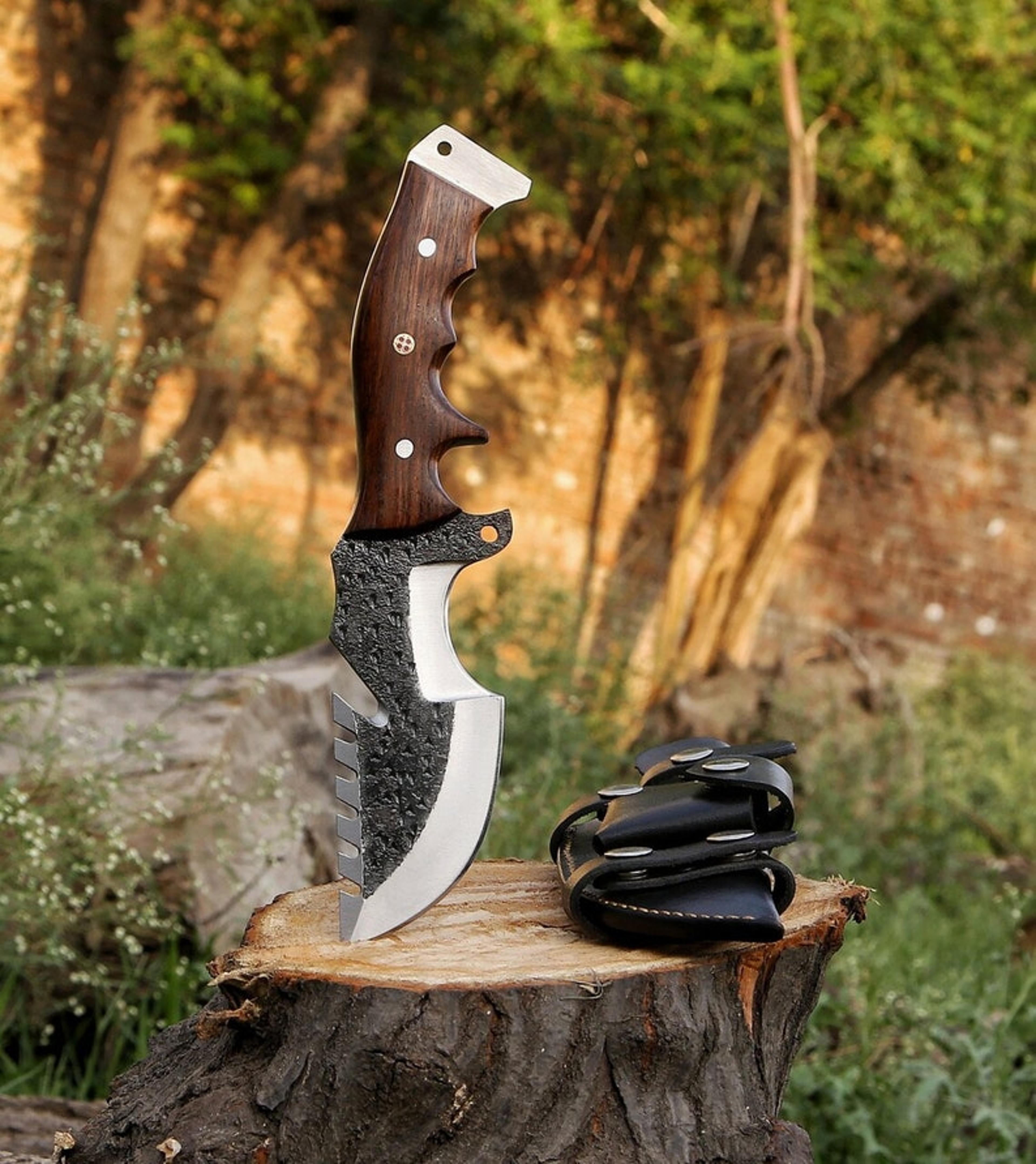 10.5" custom handmade tracker knife,1095 steel tracker knife, daily carry knife, camping knife, handmade knife,gift for