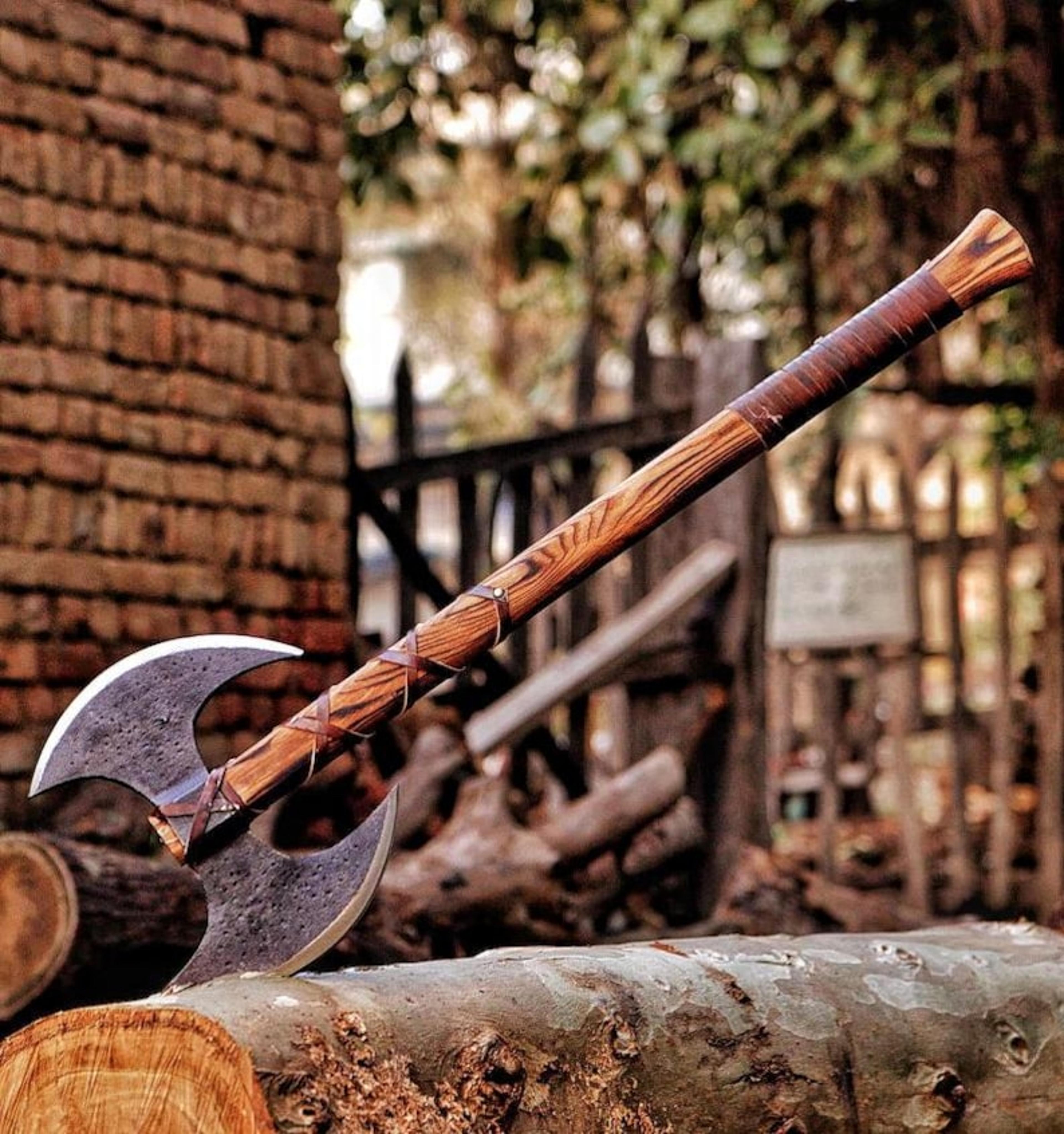double headed viking bearded axe, double blade axe, birthday gift, gift for him, groomsman gifts, christmas gift, hallow