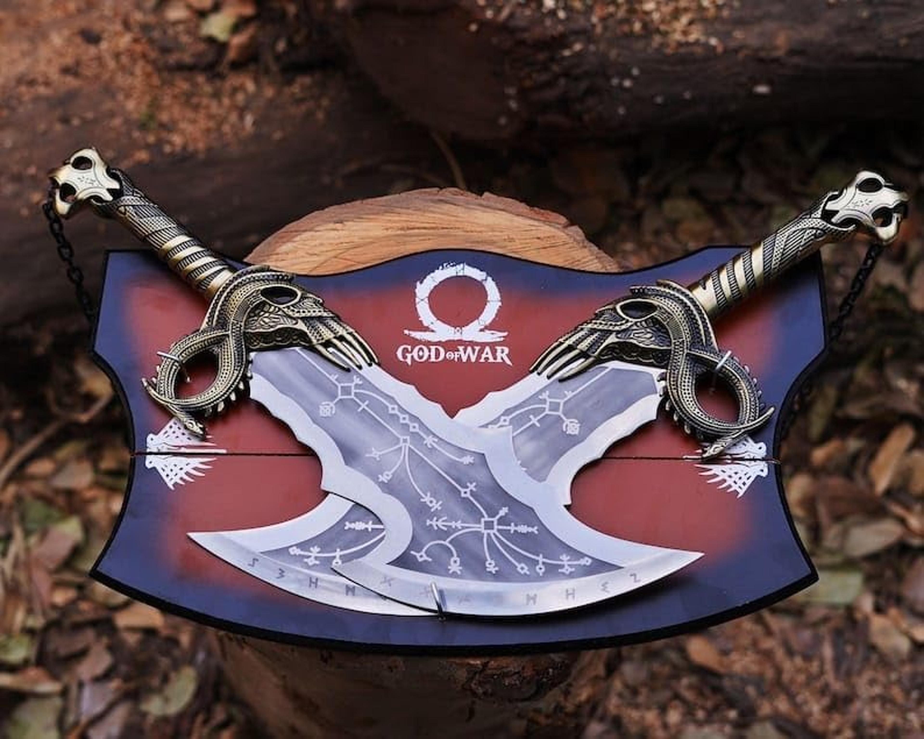 god of war blades of chaos metal, god of war, god of war blades of chaos sword twin blades, metal cosplay