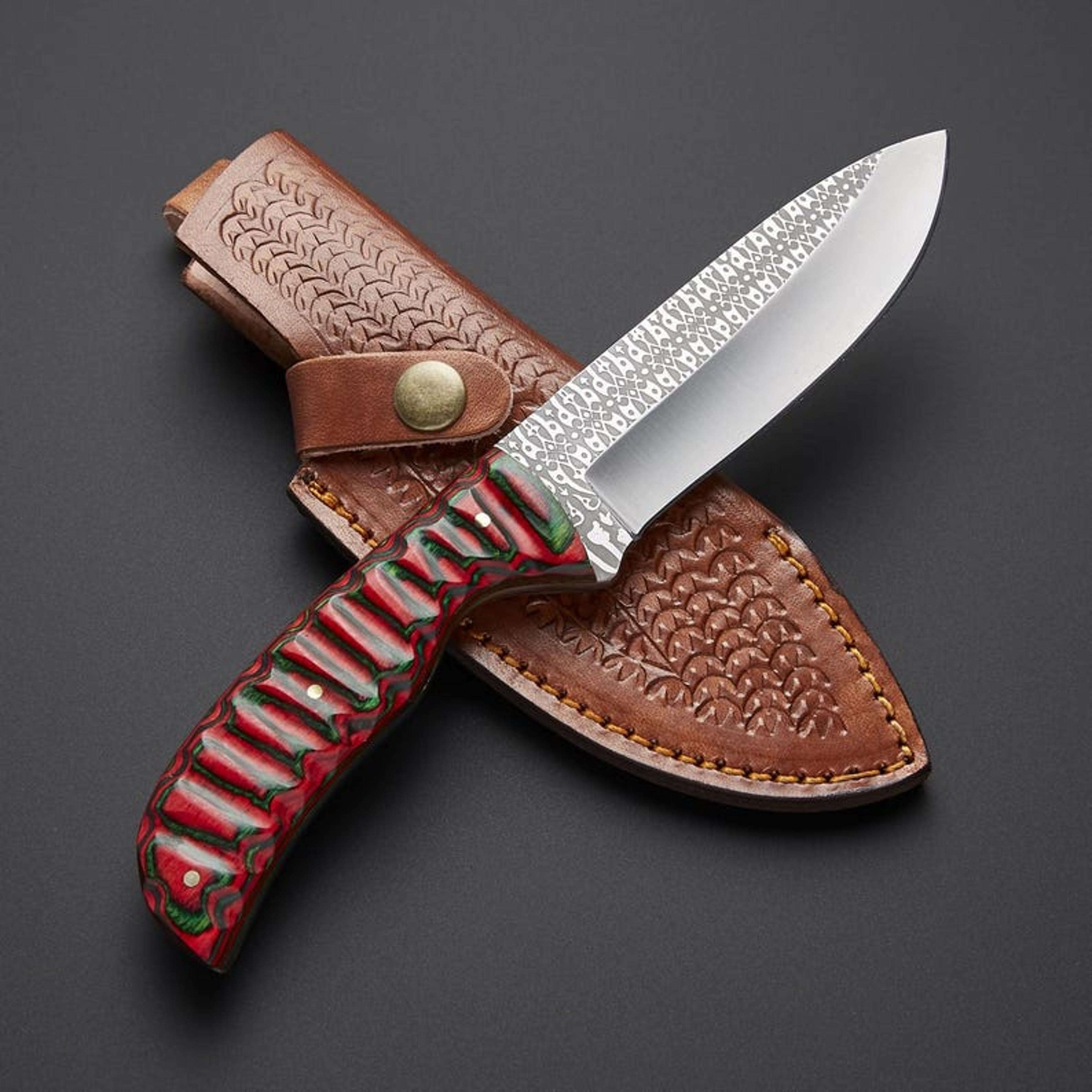 custom hand forged d2 steel hunting knife - edc handmade tactical knife - camping knife - christmas gift - gift for him