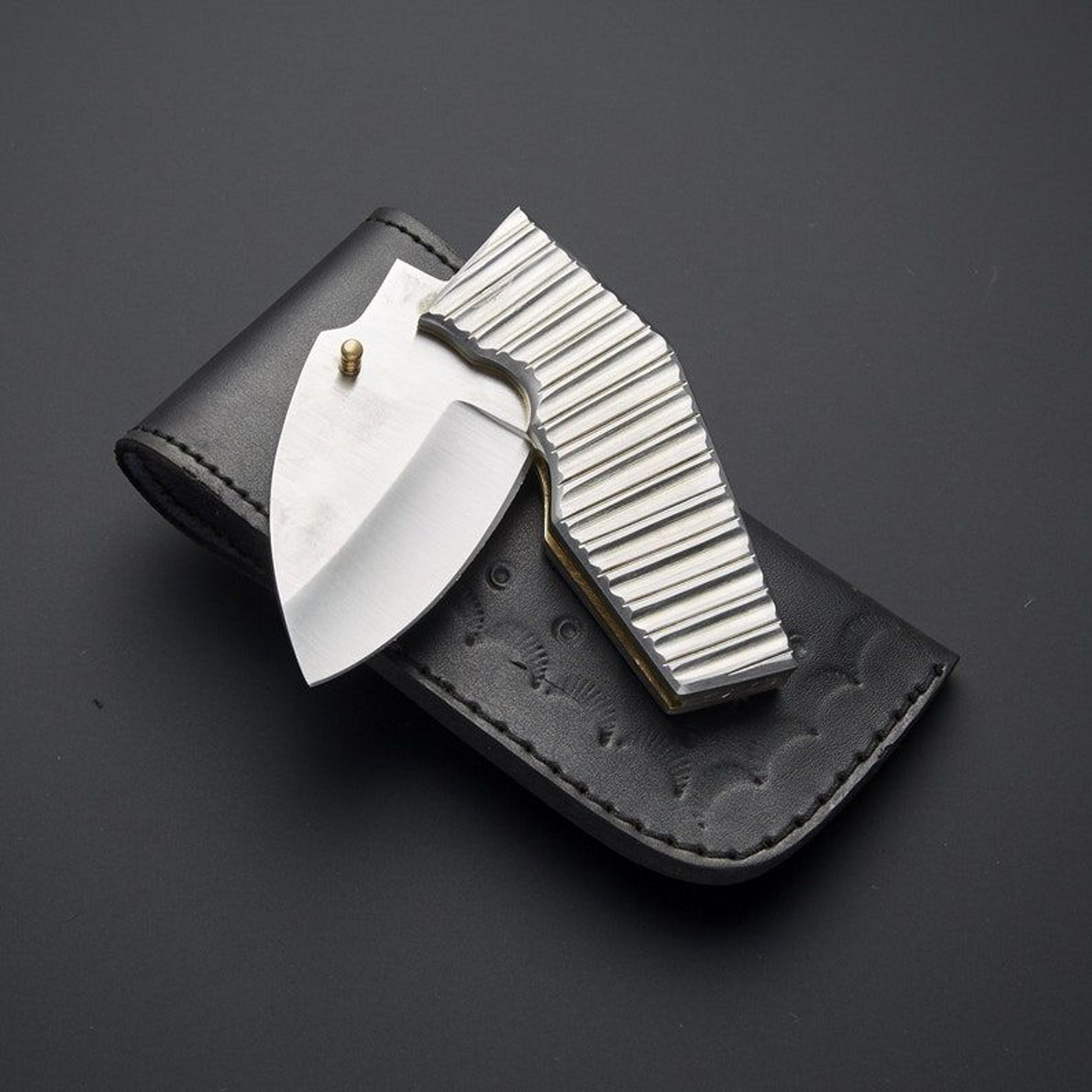 the aqua edc - custom hand forged - vg10 high carbon steel - folding knife - pocket knife - everyday carry - handmade
