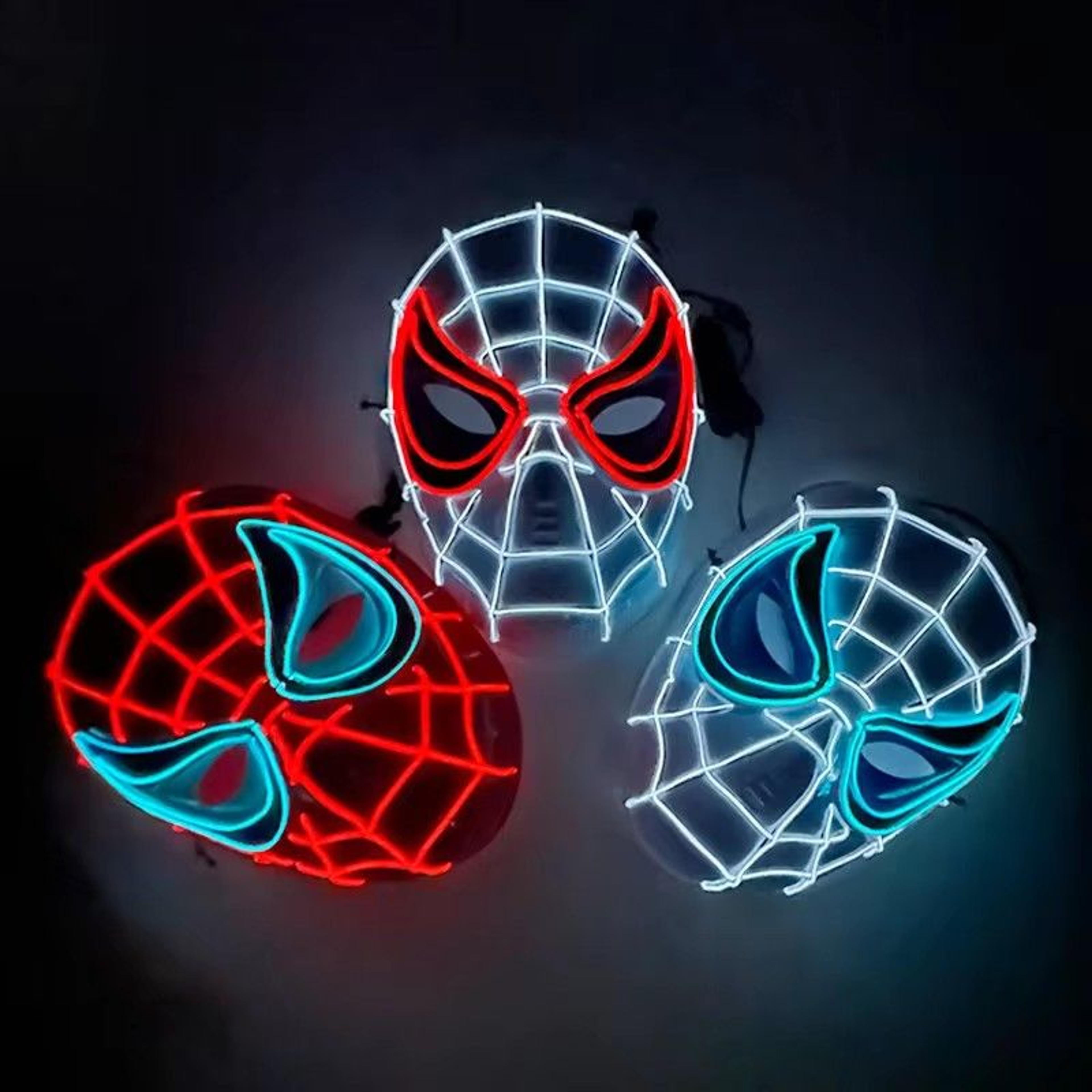 led spider cosplay mask full face halloween party mask