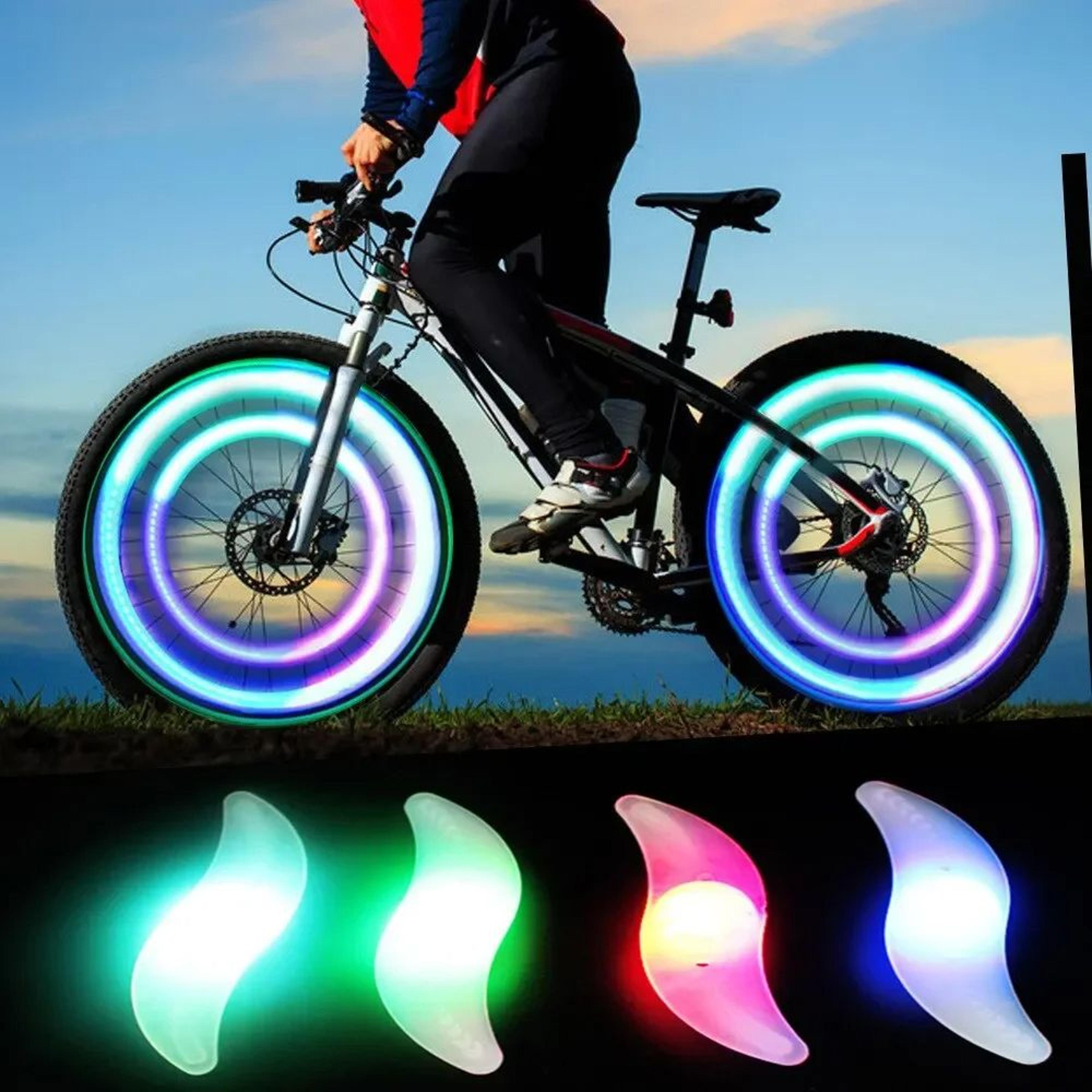 colorful bike wheel spoke light waterproof, mtb balance bicycle led tyre flash lights, warning cycling lamp for night