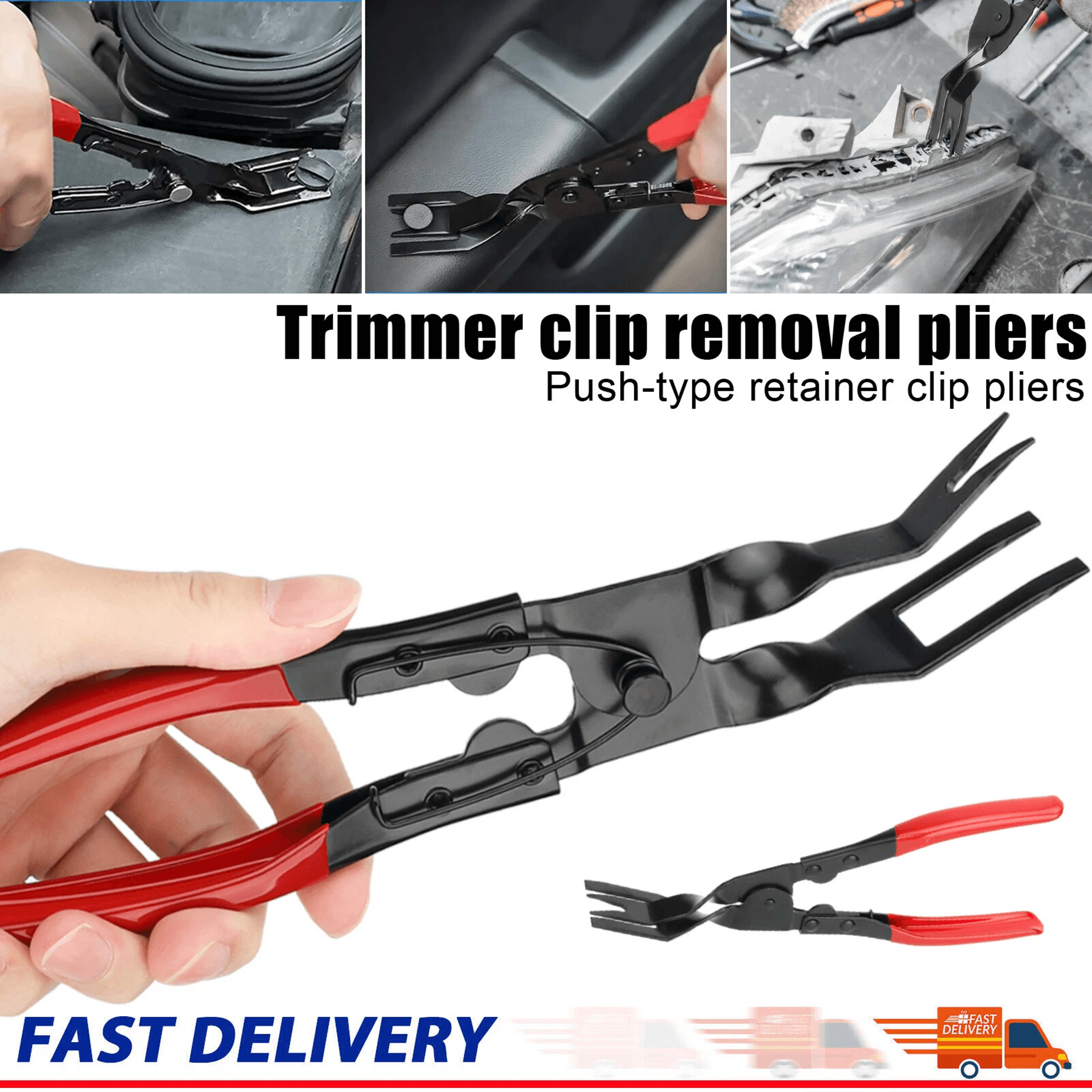 heavy duty car trim clip removal pliers retainer remover tool for door panel headlight repair and interior fasteners