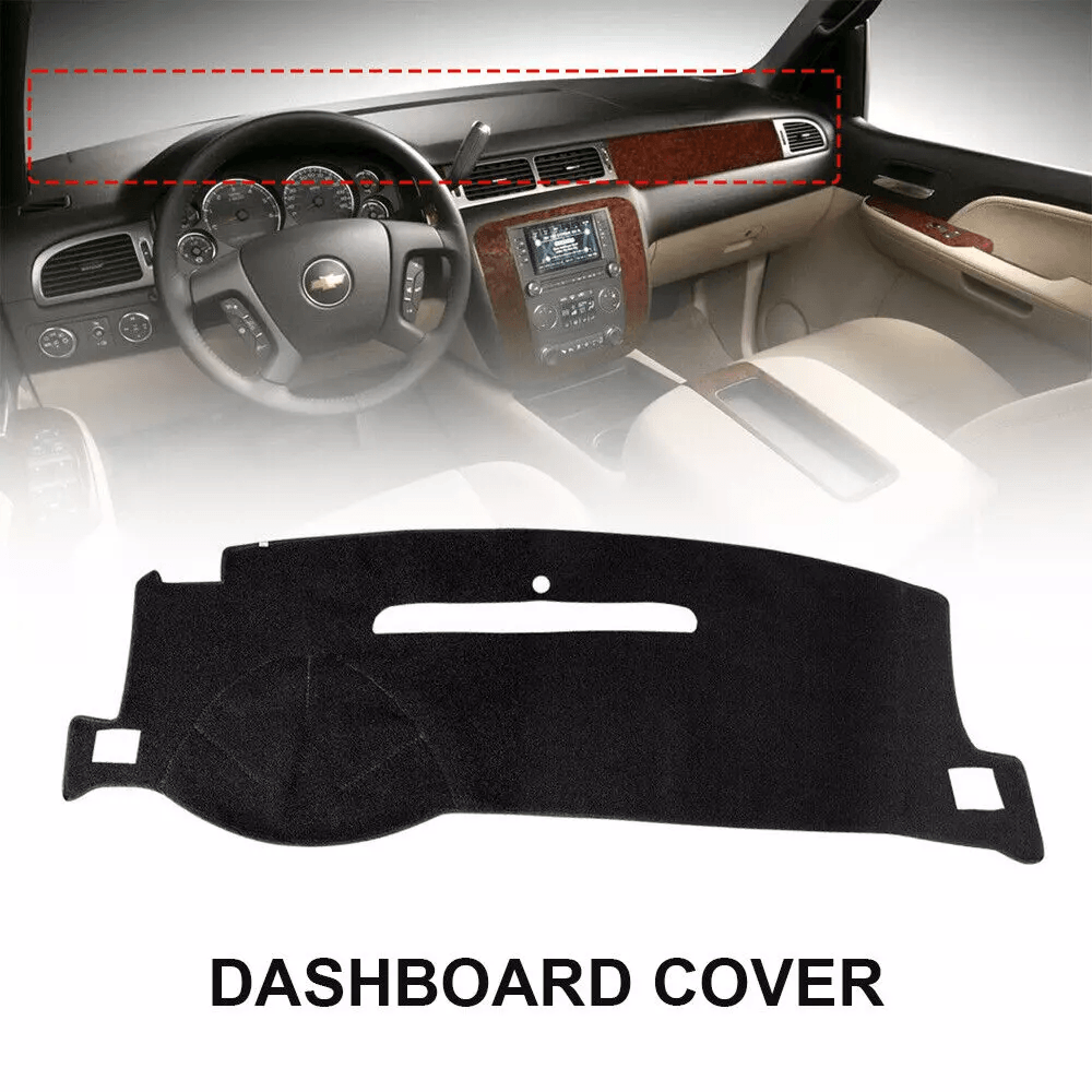 fit for chevy silverado/tahoe/suburban 2007–2014 dashboard pad cover mat uv protection dash mat with oe fit