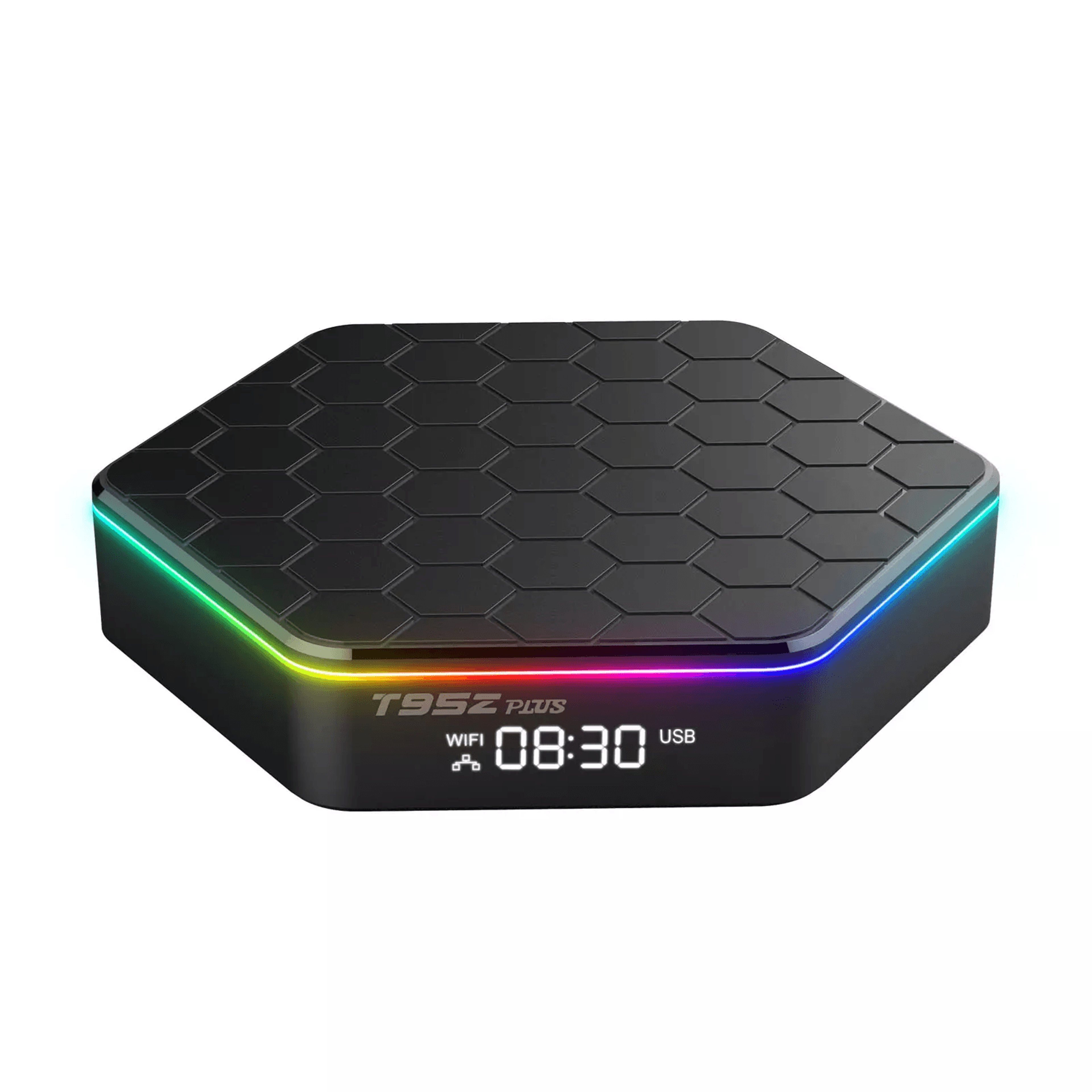 t95z plus smart android 12 tv box with wifi 6, quad-core processor, 4k hd streaming player, dual-band wifi