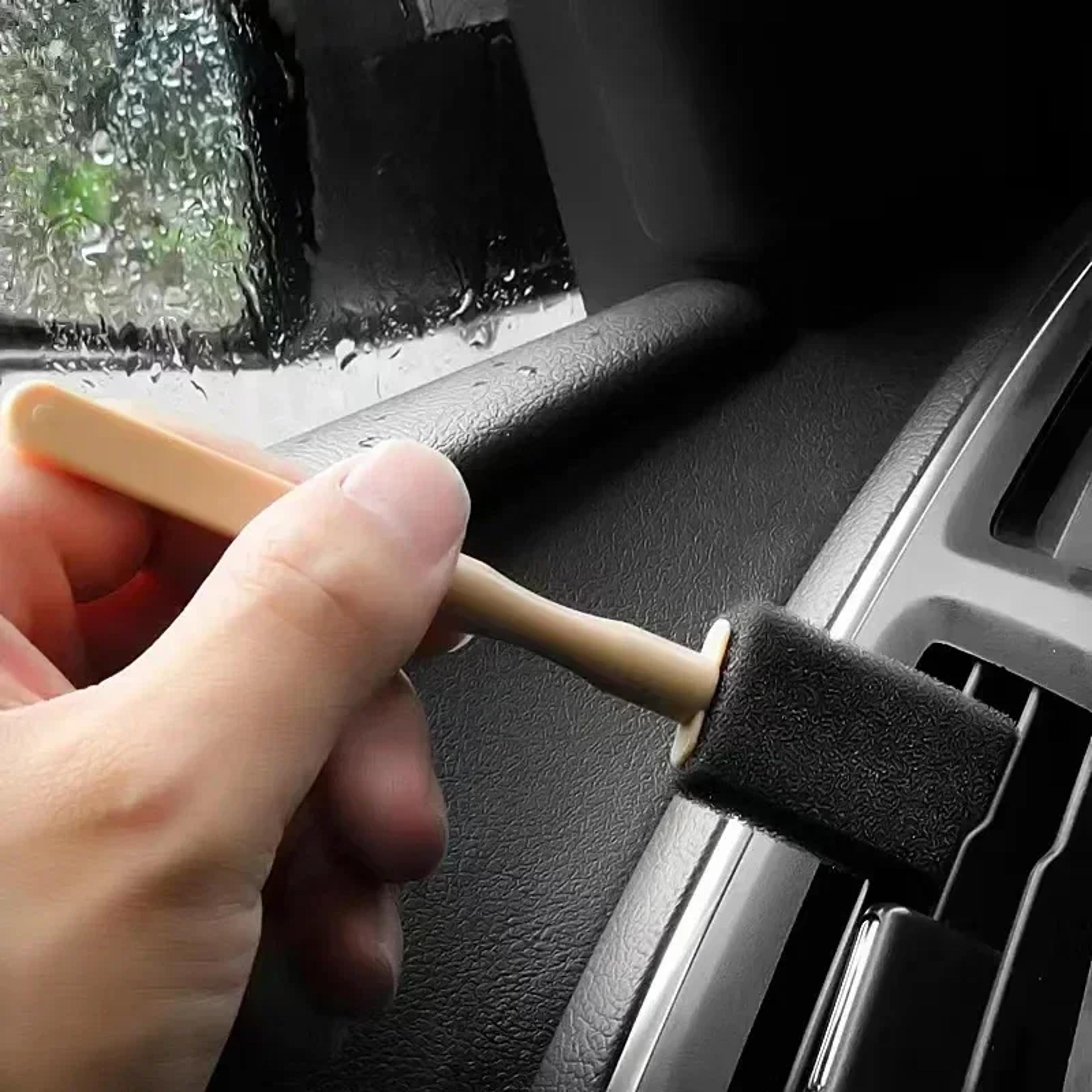 car air vent cleaner brush, detailing scrub tool for ac vent dust removal & interior cleaning