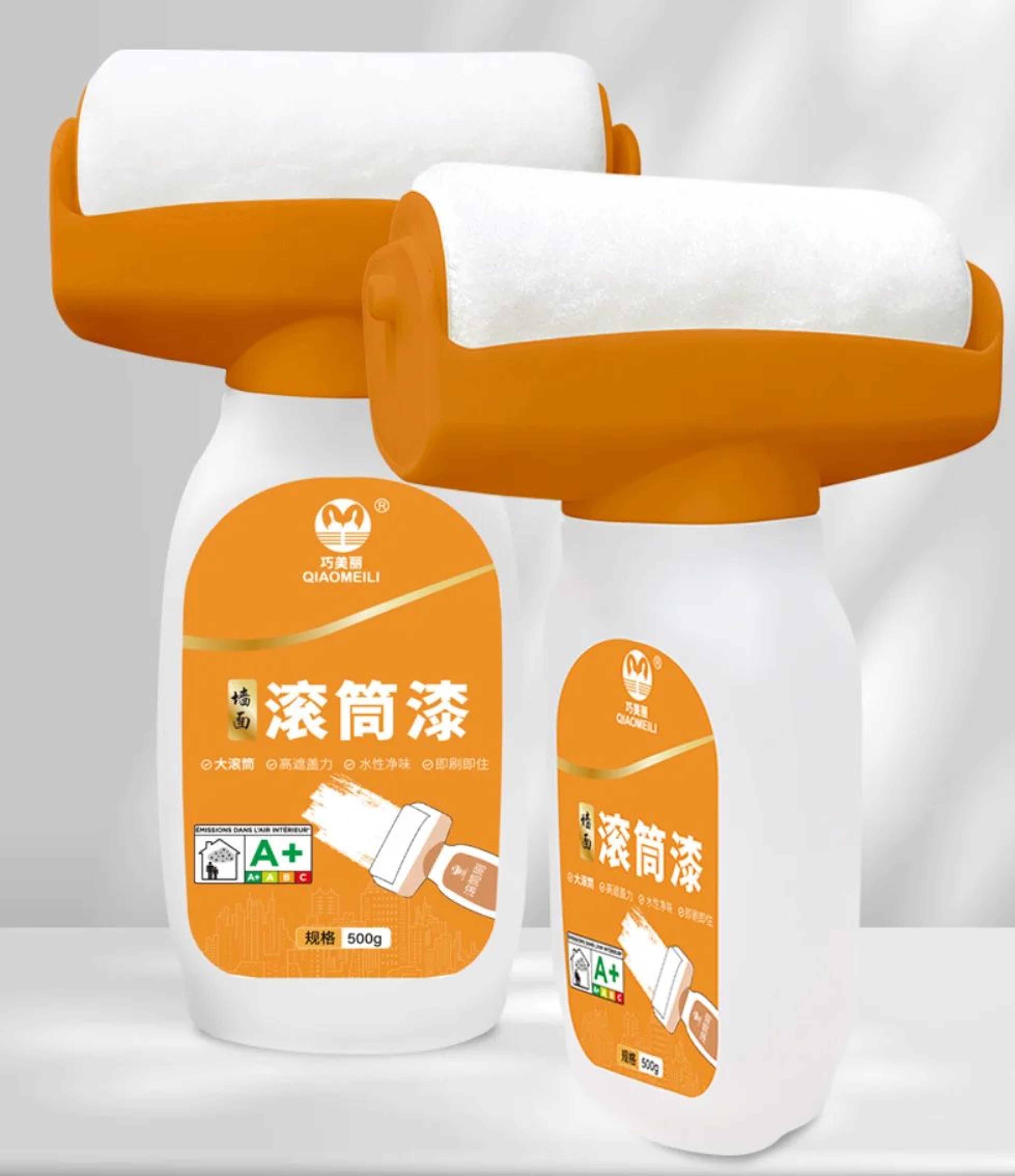 wall repair rolling paint, refinish paint roller brush, net-odor wall tool for tile, cracks & touch-ups