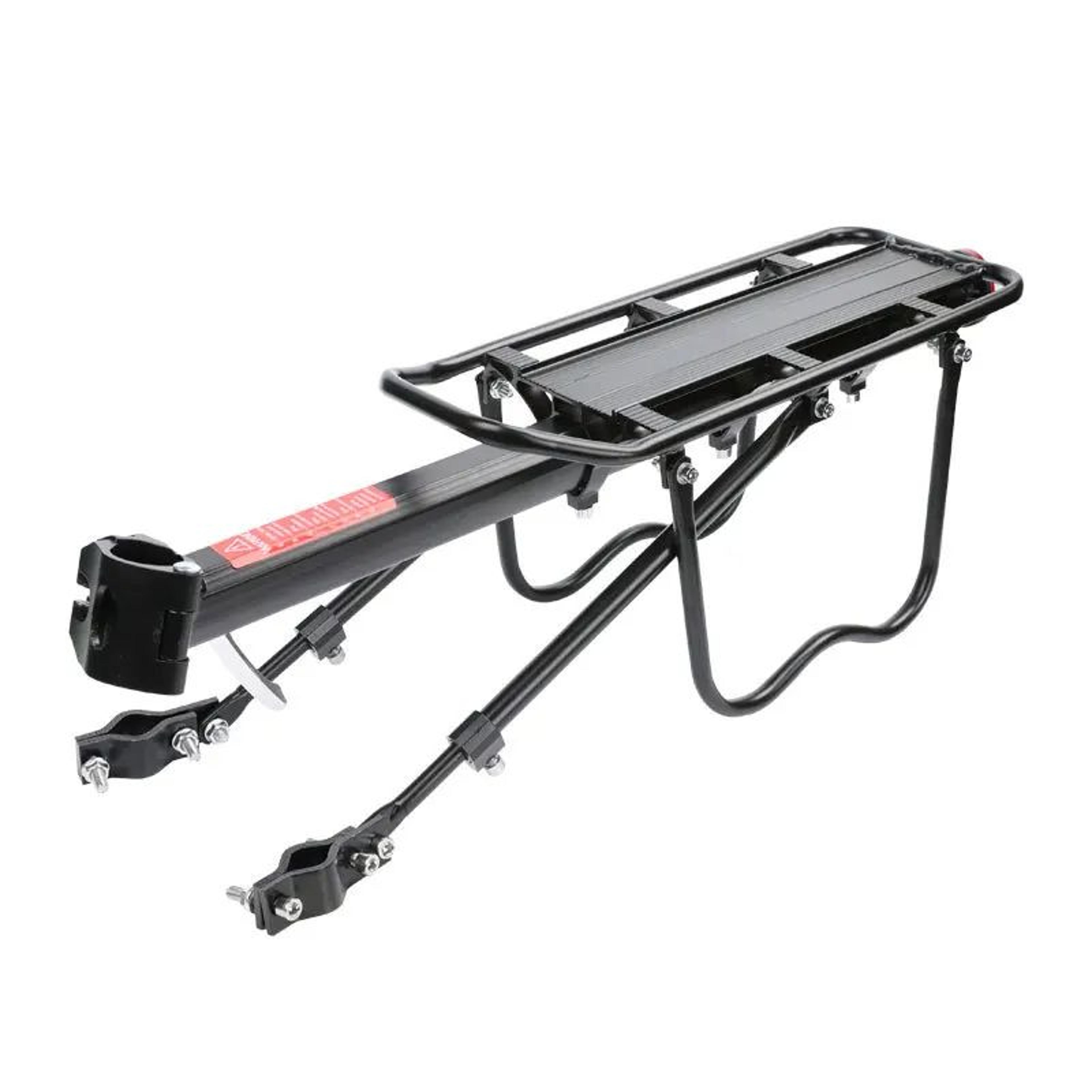 aluminum alloy bicycle rear shelf, quick disassembly mountain bike carrier with reflective plate for enhanced safety