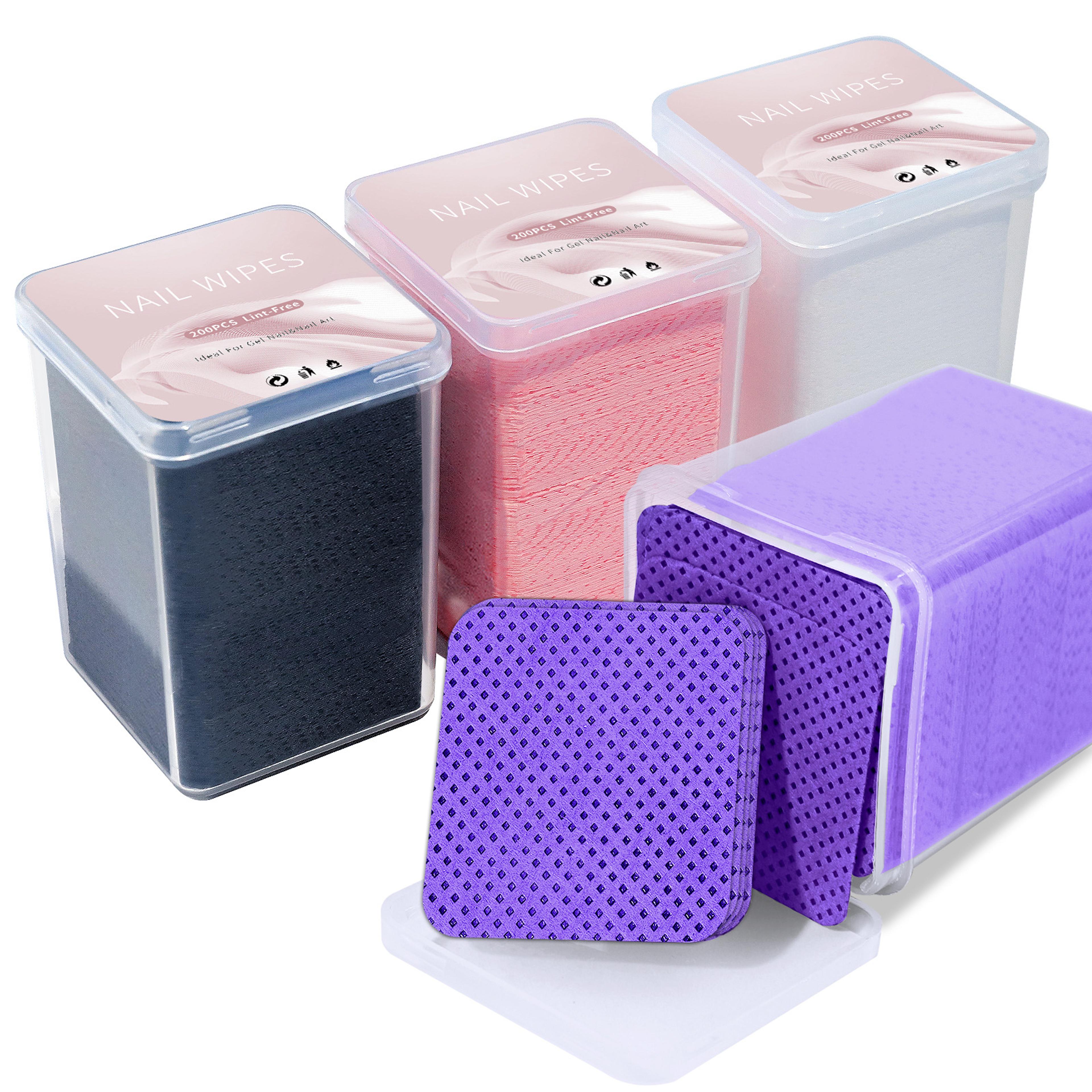 lint-free nail polish remover cotton wipes, uv gel tips cleaner pad for polish & manicure art