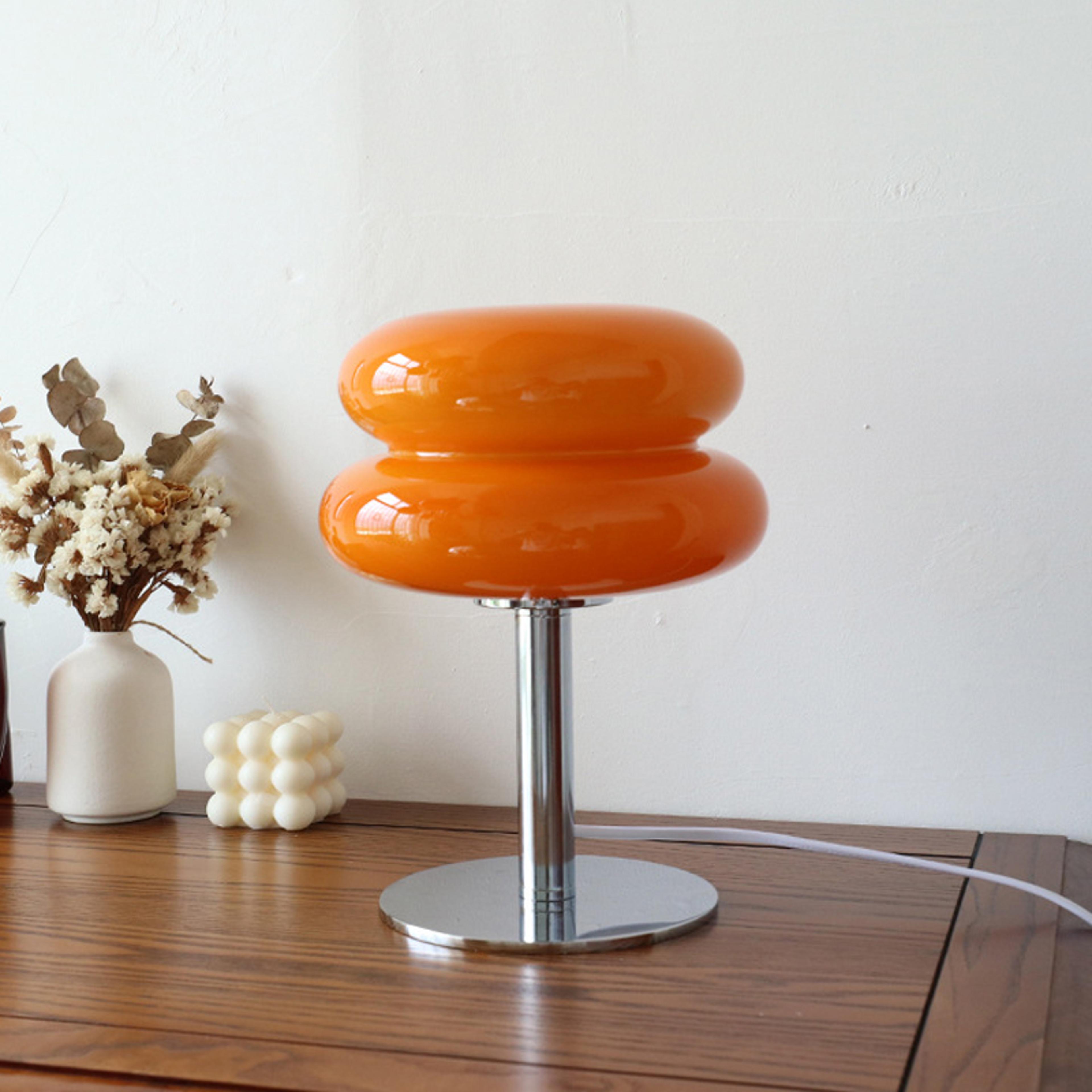 macaron glass table lamp trichromatic dimming living room atmosphere & eye protection night light for bedroom decor