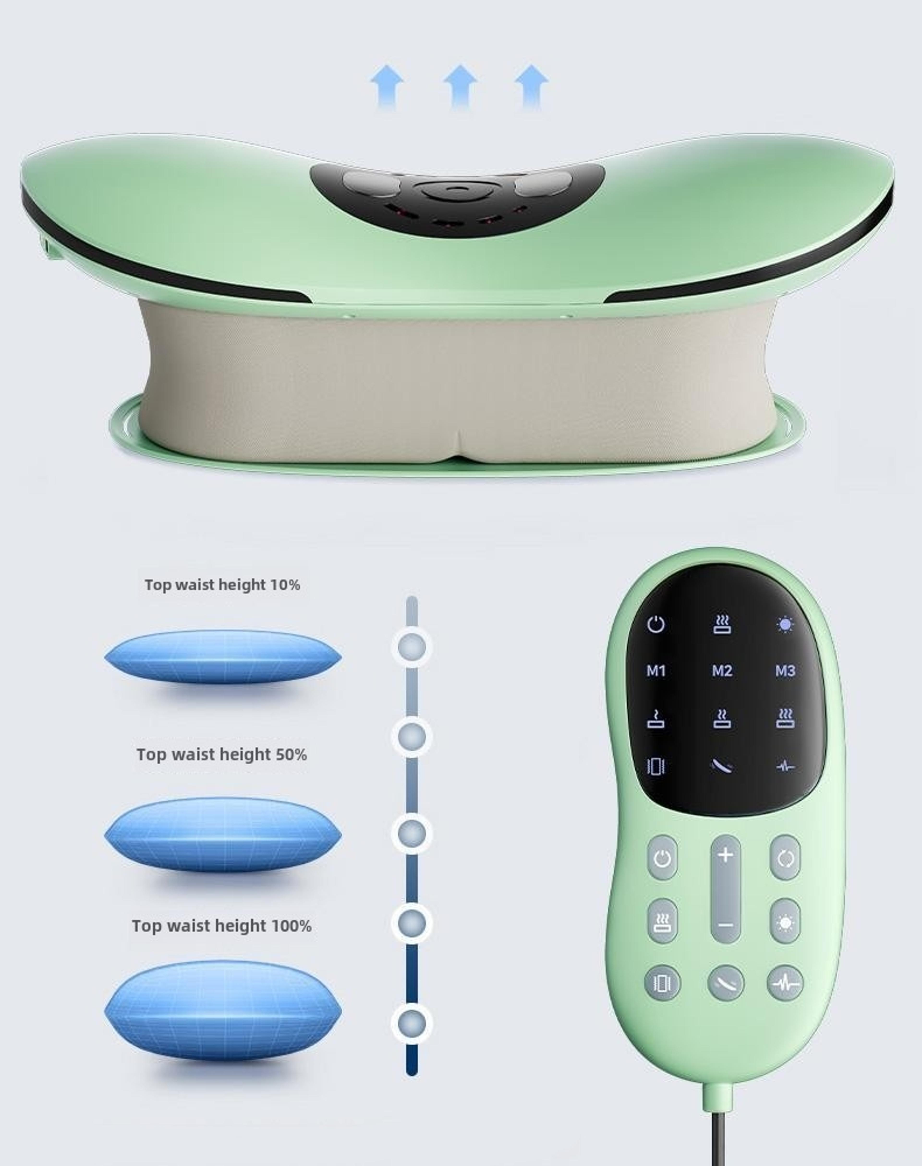 electric lumbar traction massager for back pain relief, adjustable vibration spine support waist massage machine