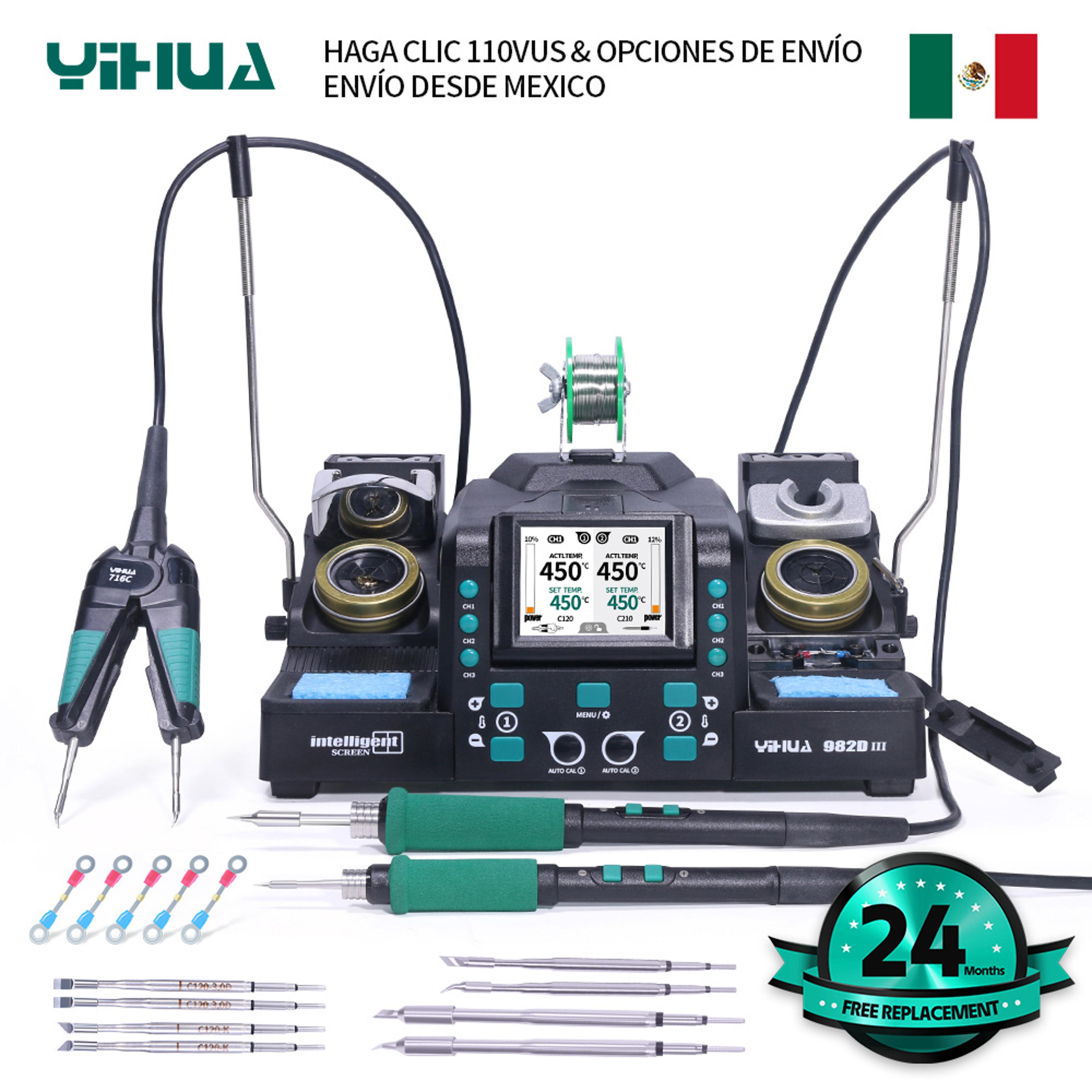 precision tweezers soldering iron rework station for smt smd repair & micro component auto calibration