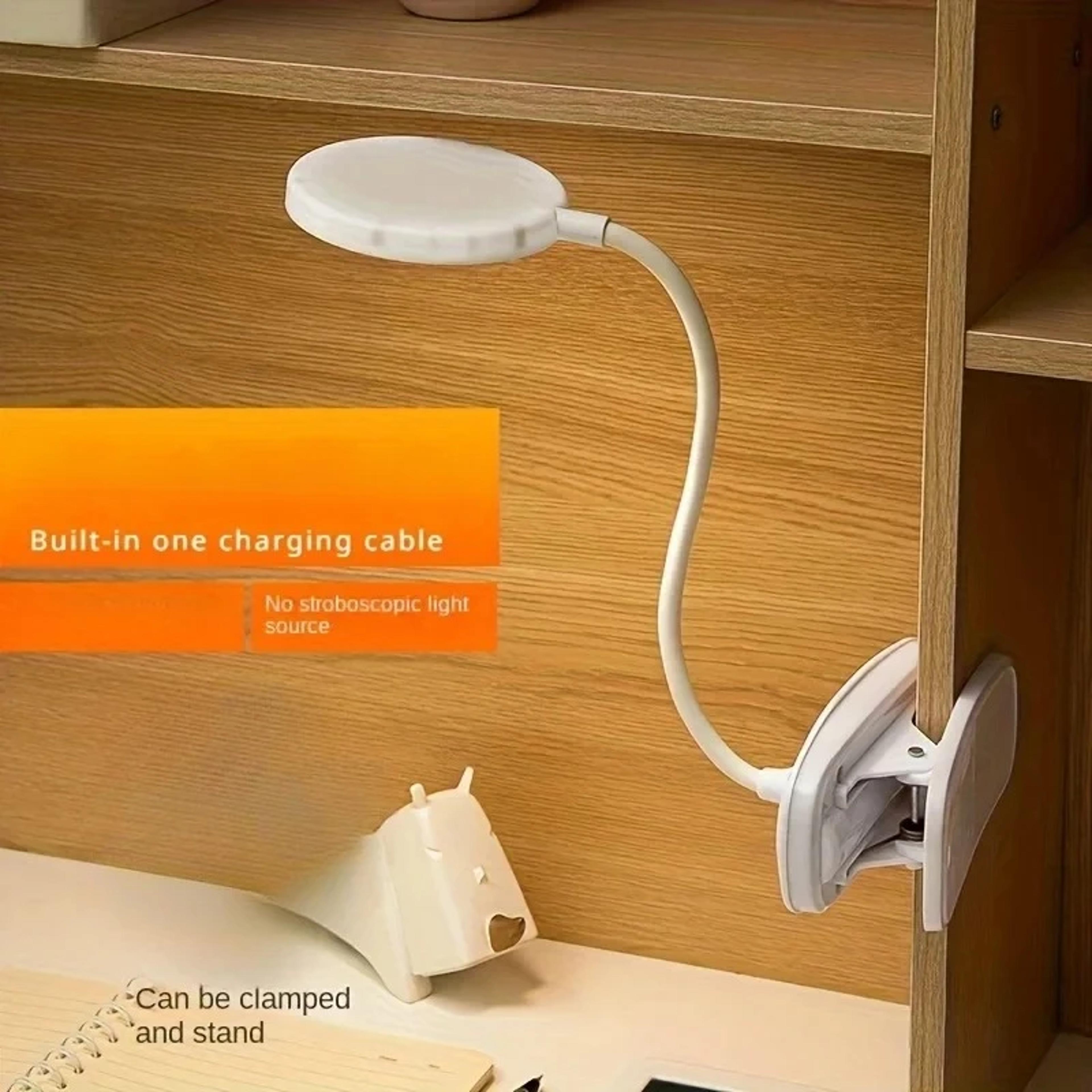 clip model eye protection night light, led desk lamp with usb power, study table lamp for bedroom, bedside, desktop