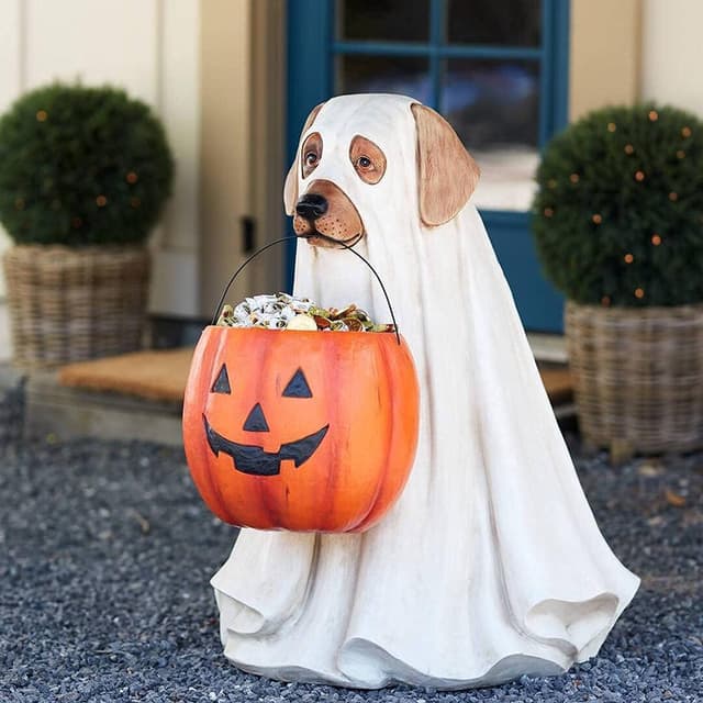 Halloween Dog Ornaments Pumpkin Snack Bowl Stand With Candy Bowl Halloween Trick Or Treat Indoor Ou 0