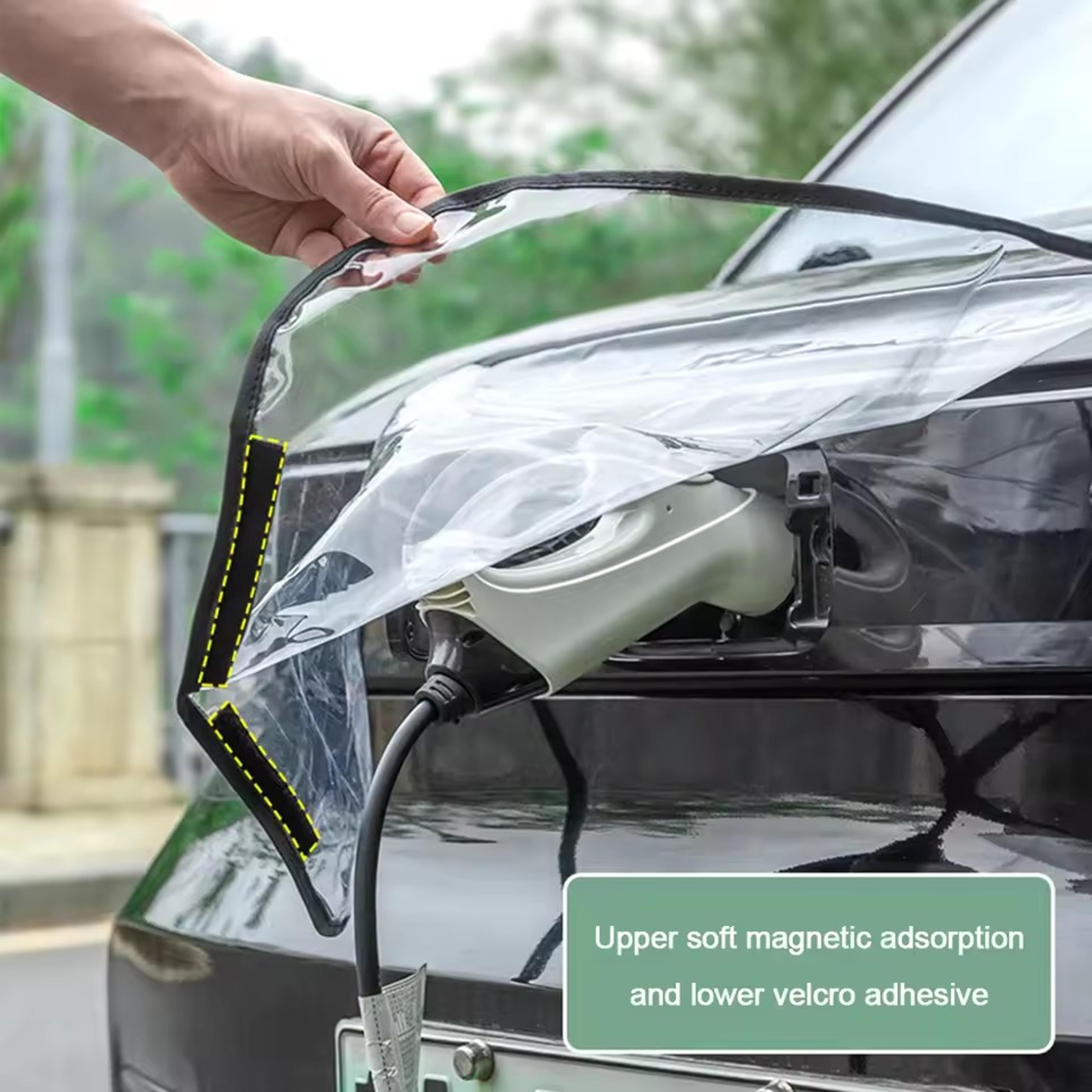 magnetic ev charger port cover for outdoor charging rain and dust protection