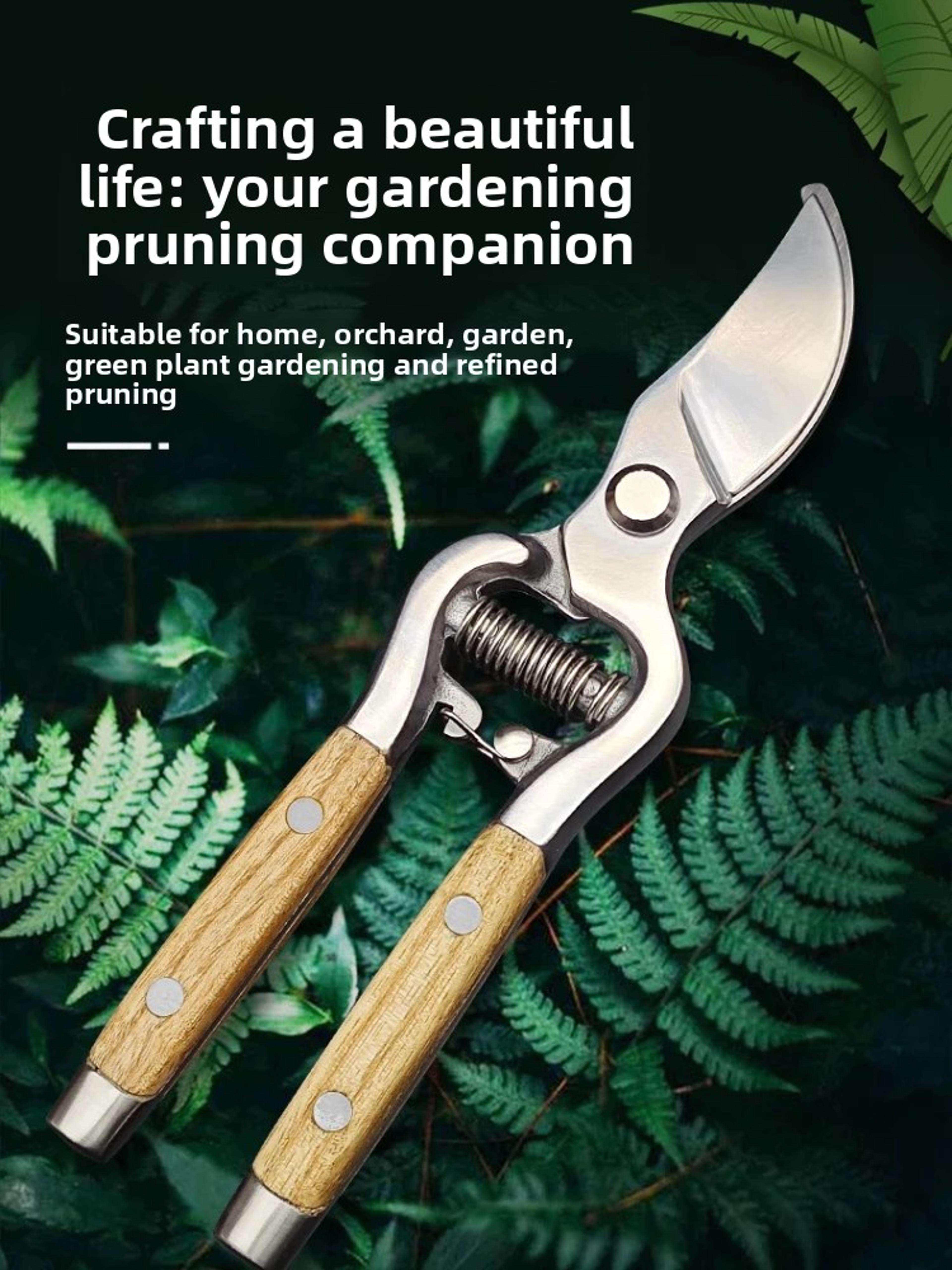 precisioncut stainless steel pruning shears for fruit picking, flower trimming & garden care