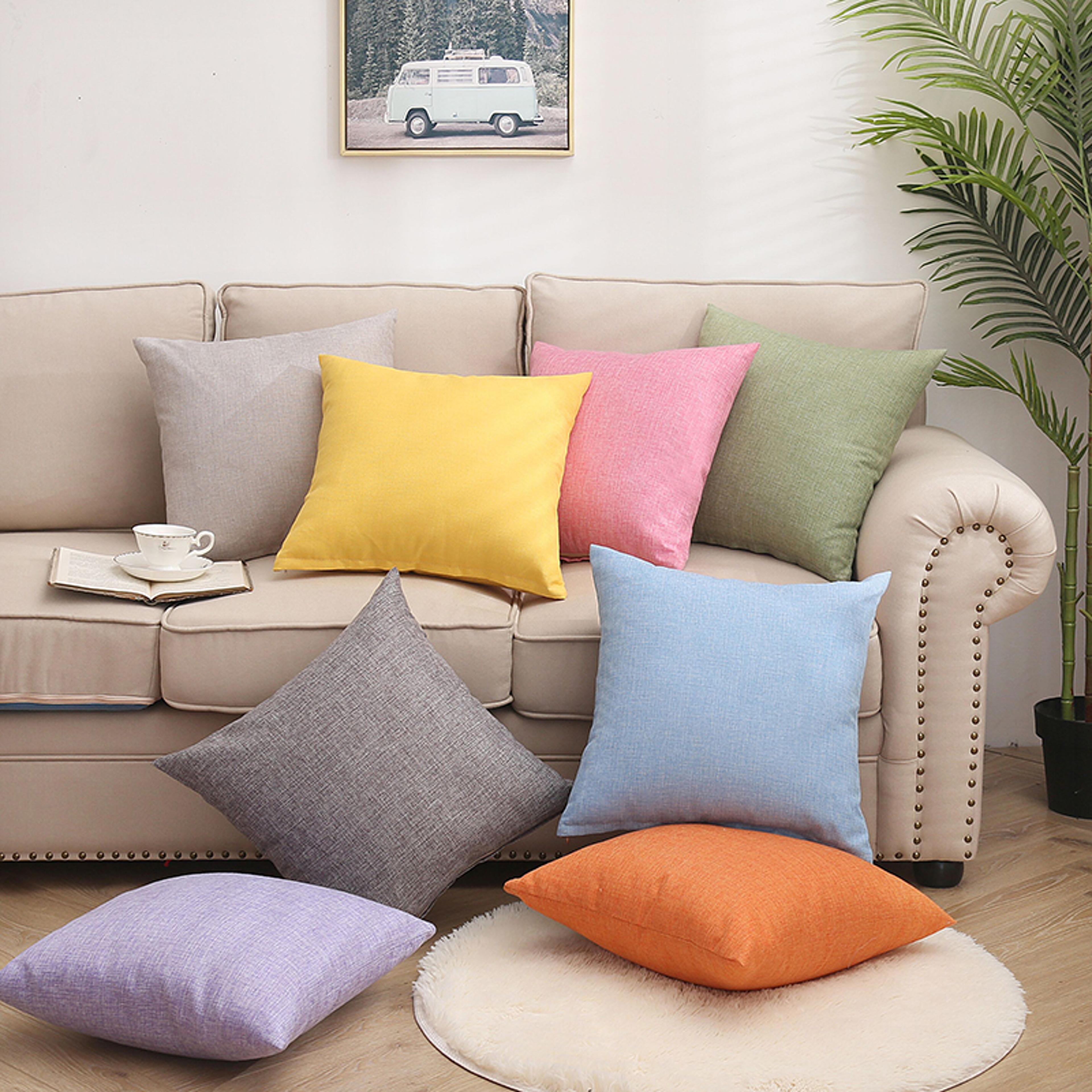 luxury plush square pillow cover for sofa & living room decor