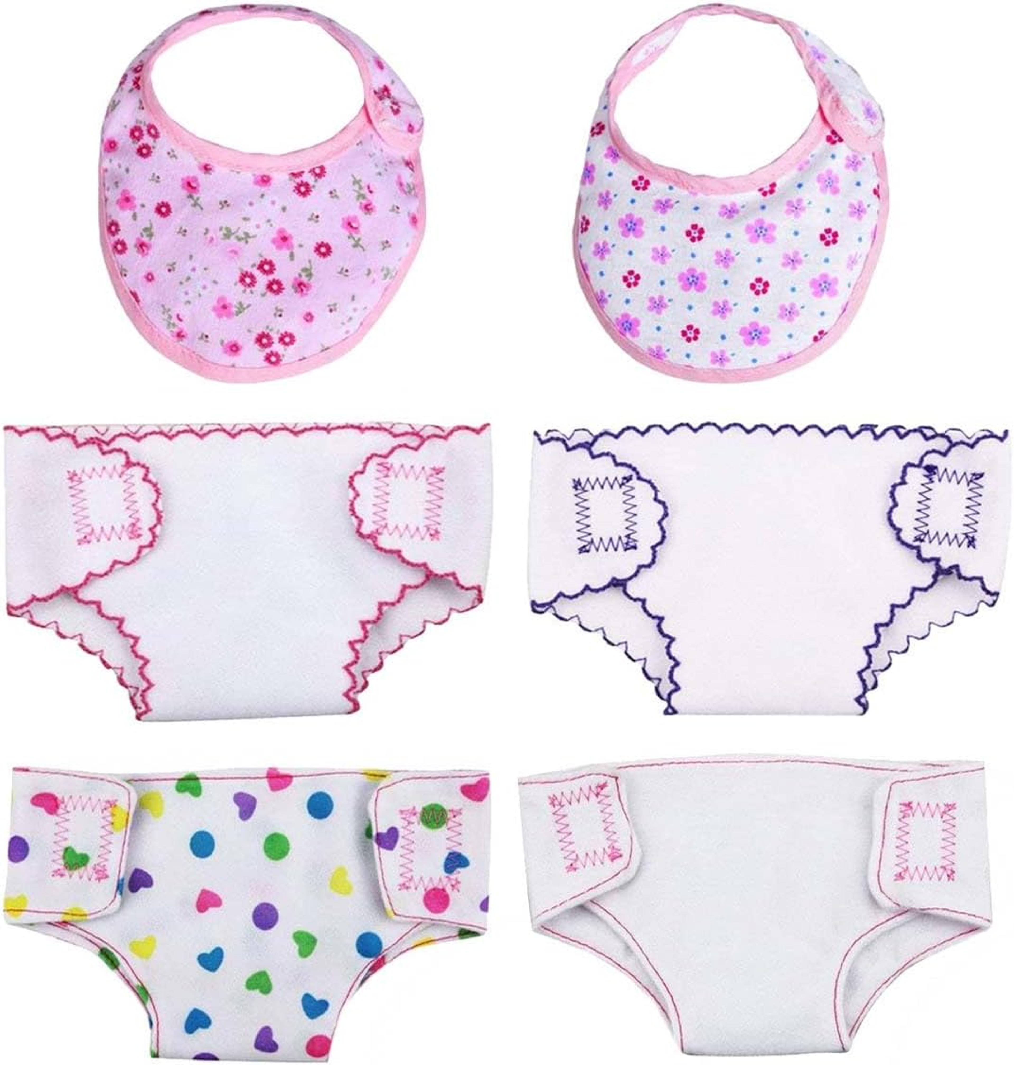 reusable baby doll diapers for reborn dolls adjustable soft doll underwear set