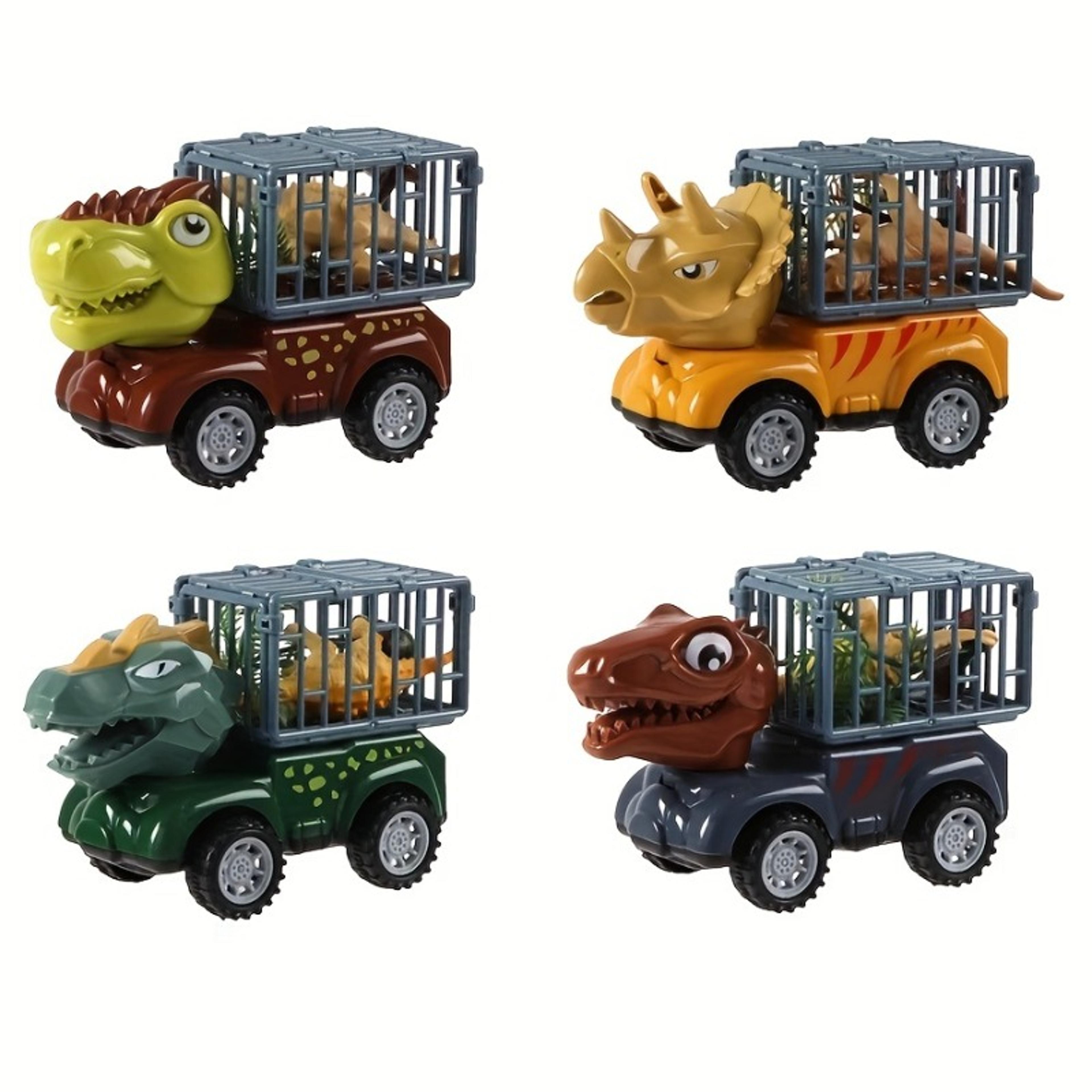 jurassic dino carrier truck playset with pull back cars and dinosaur toys