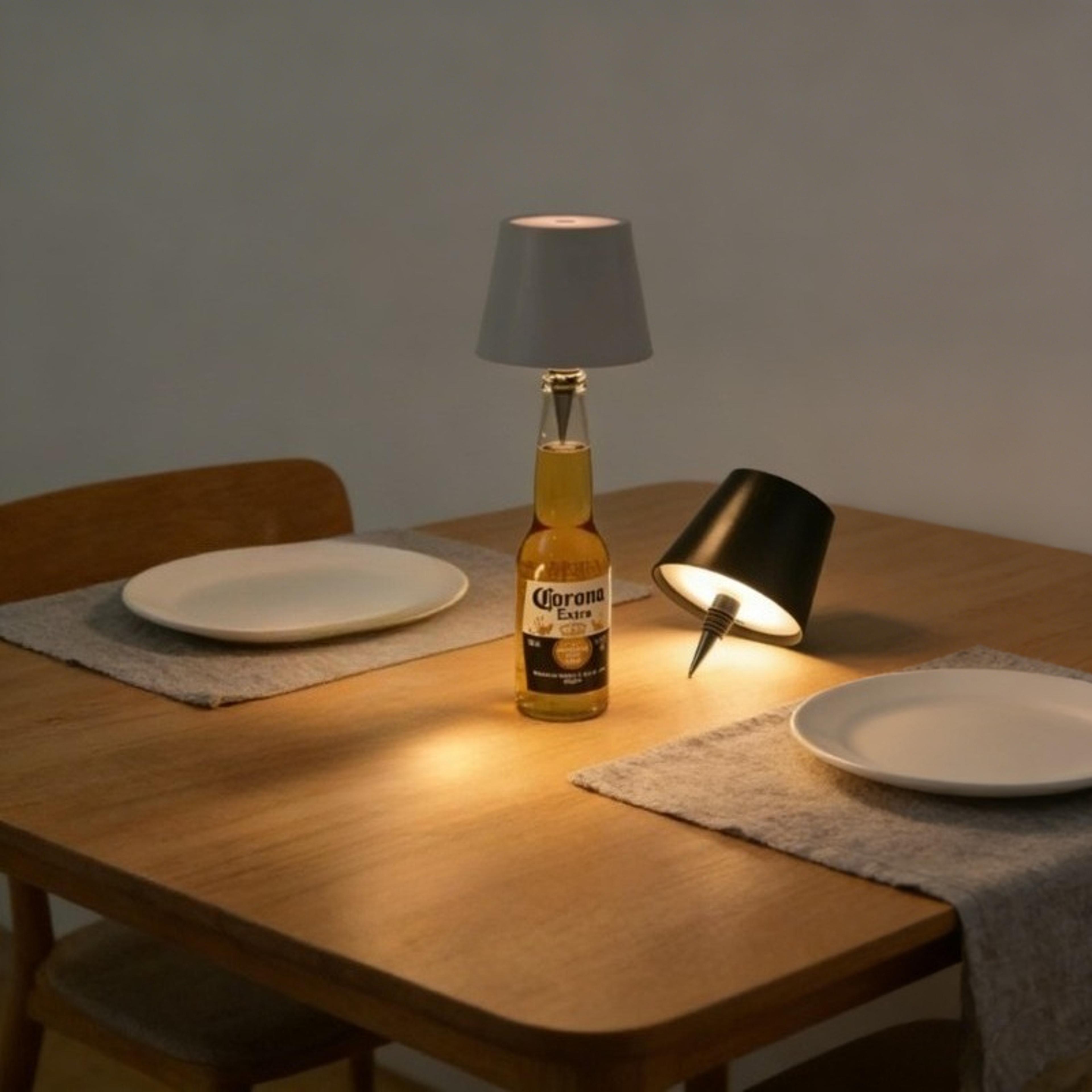 lumibottle wireless wine bottle lamp with touch dimming & color modes