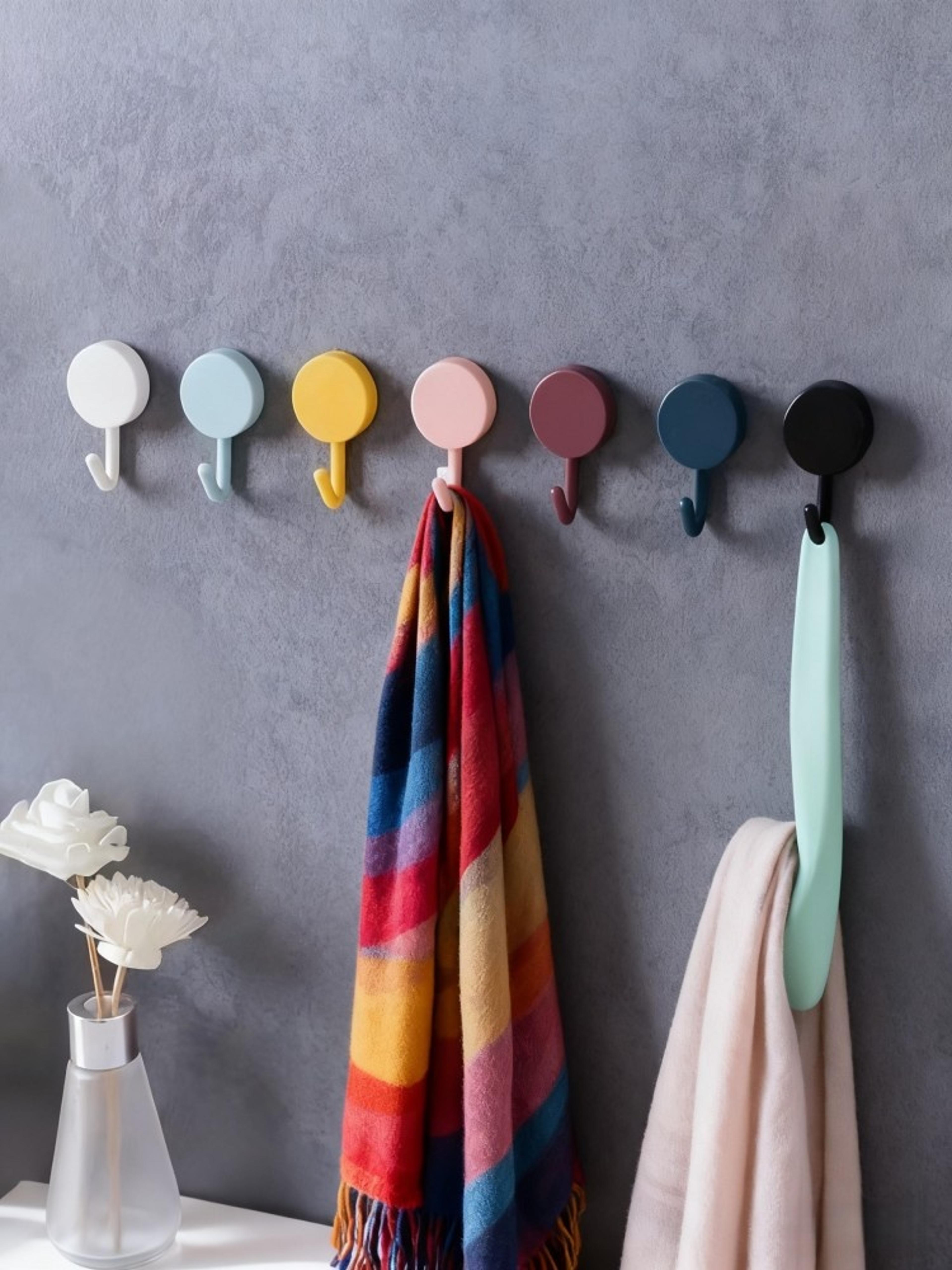 colorpop adhesive wall hooks set mini multi purpose hooks for easy home organization