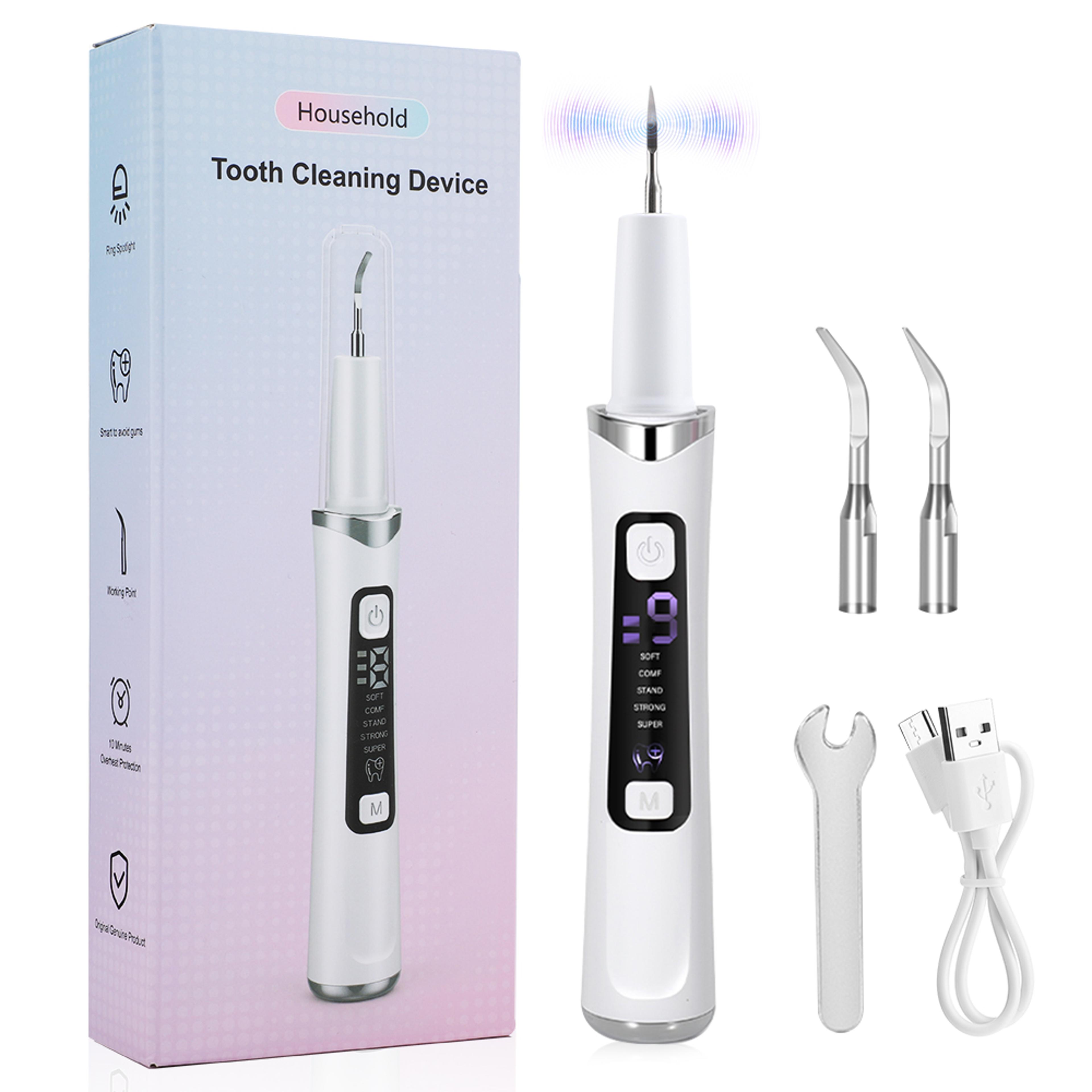 ultrasonic teeth cleaner dental scaler with cleaning modes for tartar removal and teeth whitening