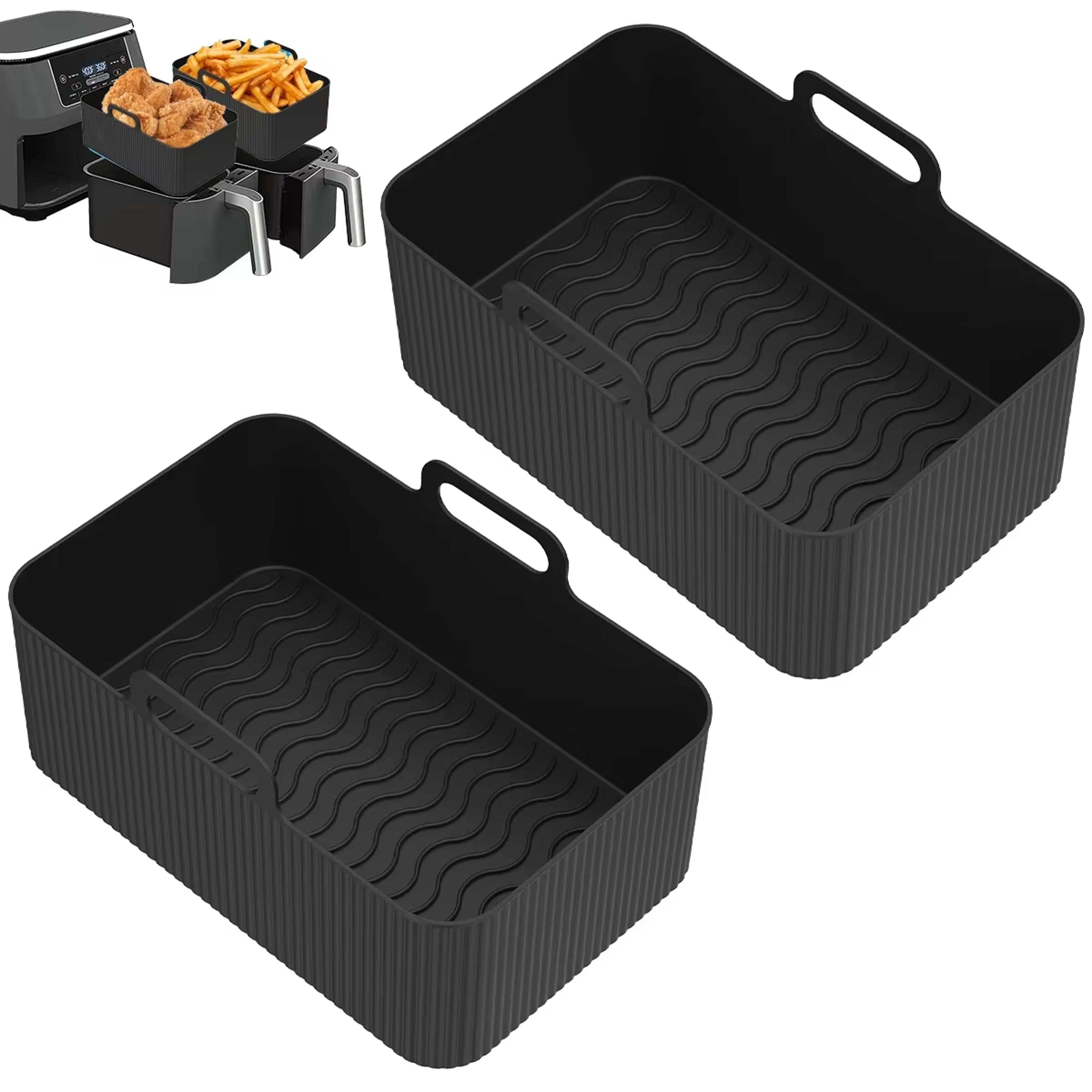 reusable air fryer silicone liners set heat resistant non stick baking basket for oven & microwave