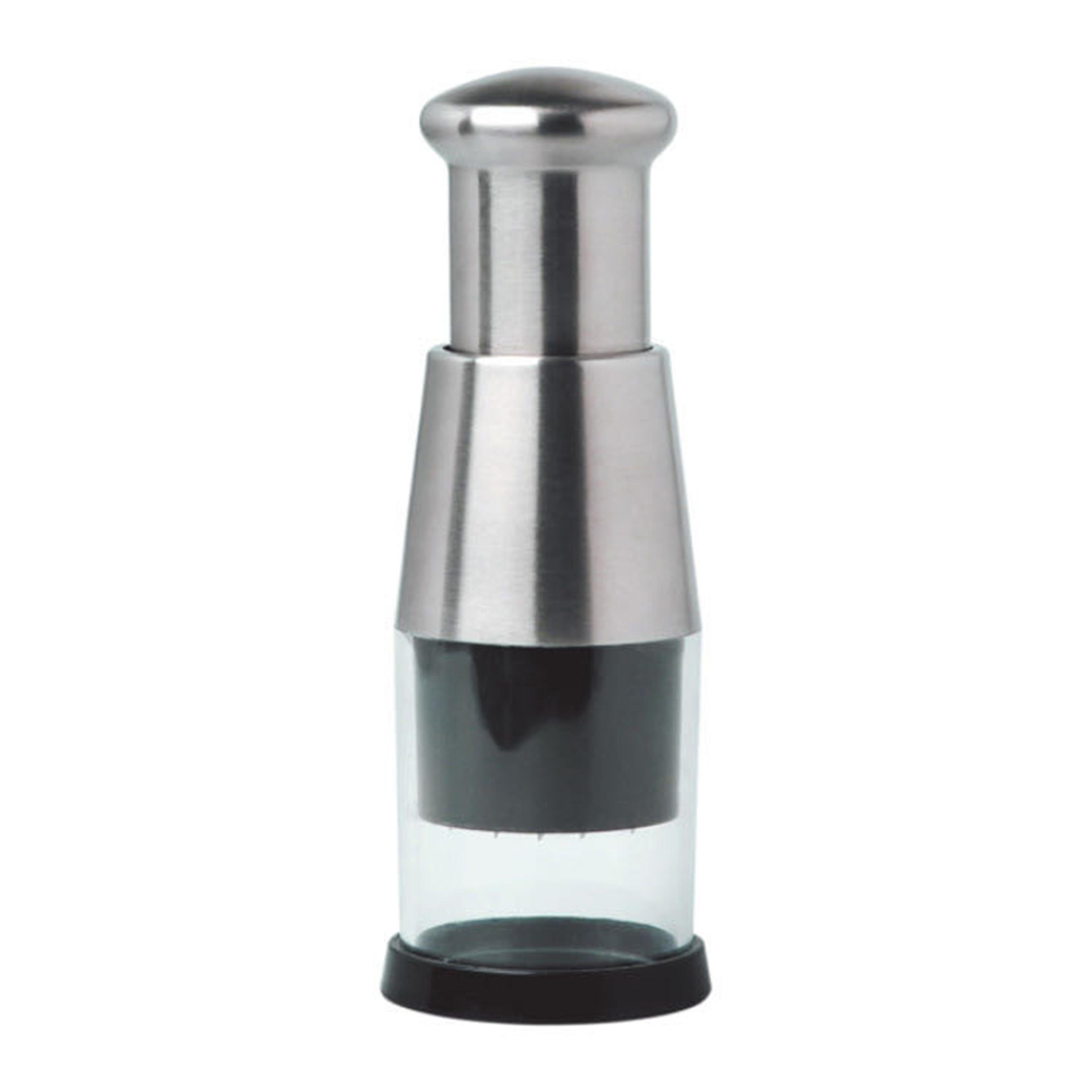 quickslice stainless steel manual food chopper for garlic, herbs, nuts & vegetables