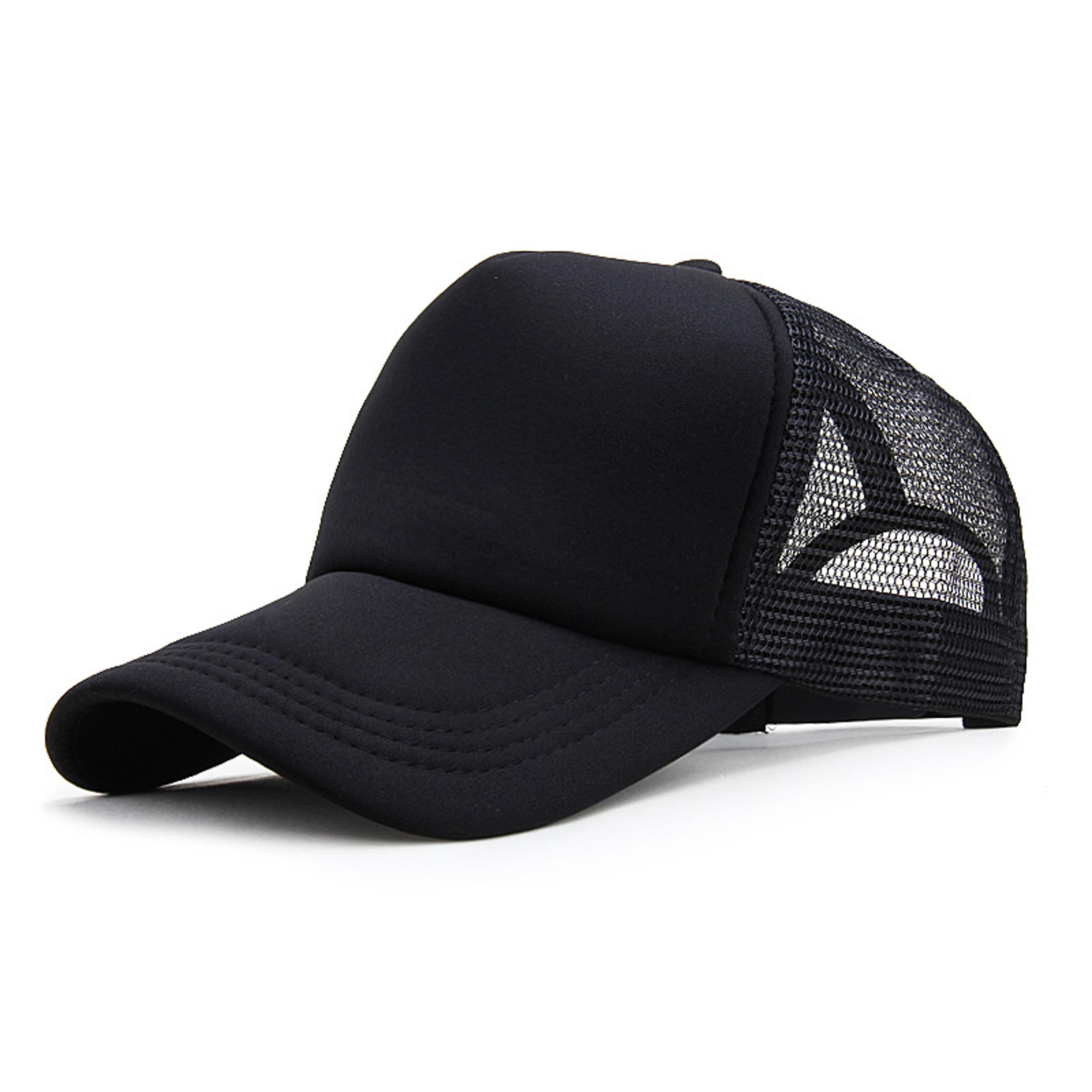 breathable mesh trucker baseball cap adjustable snapback hat for men & women