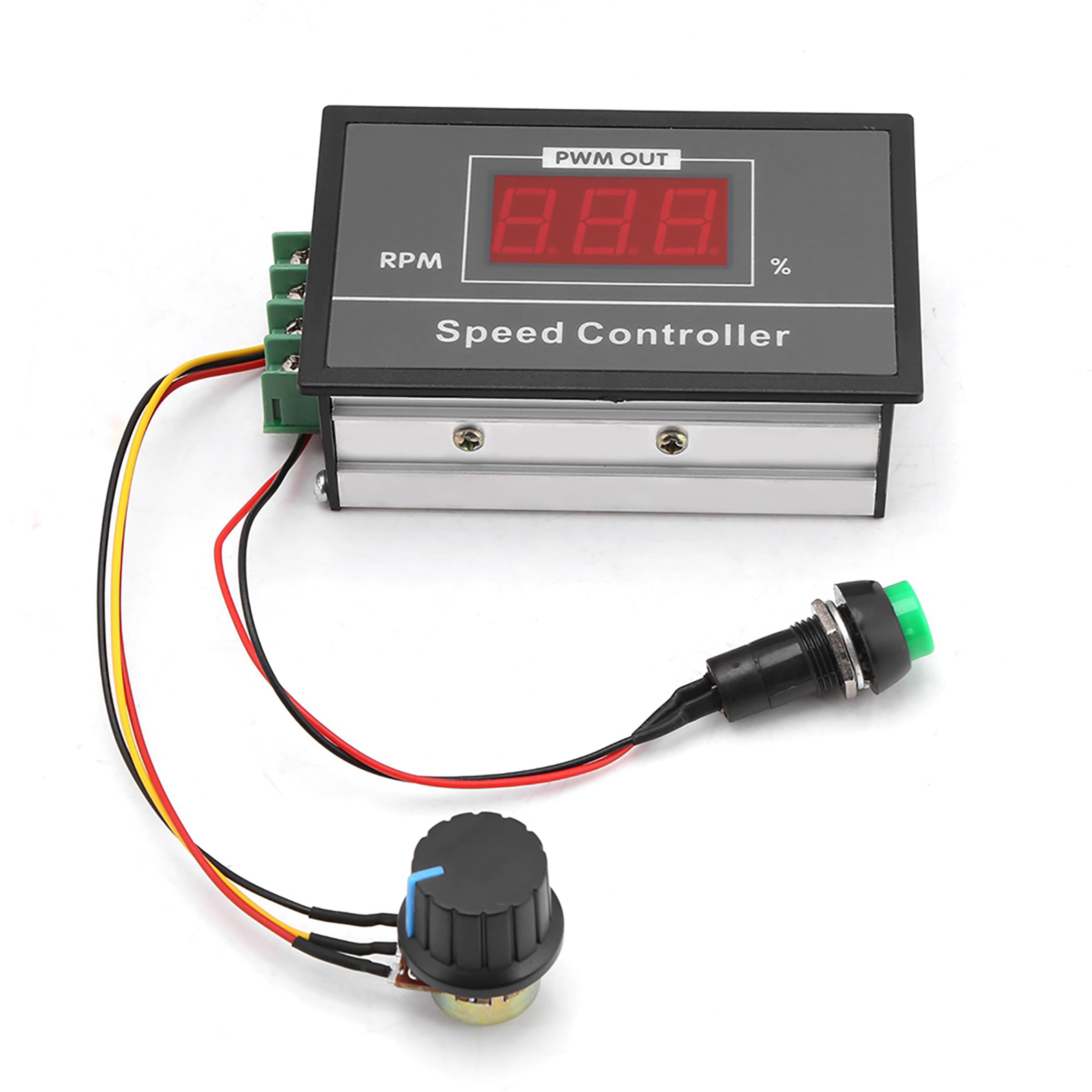 smartpwm dc motor speed controller with digital display & start stop switch