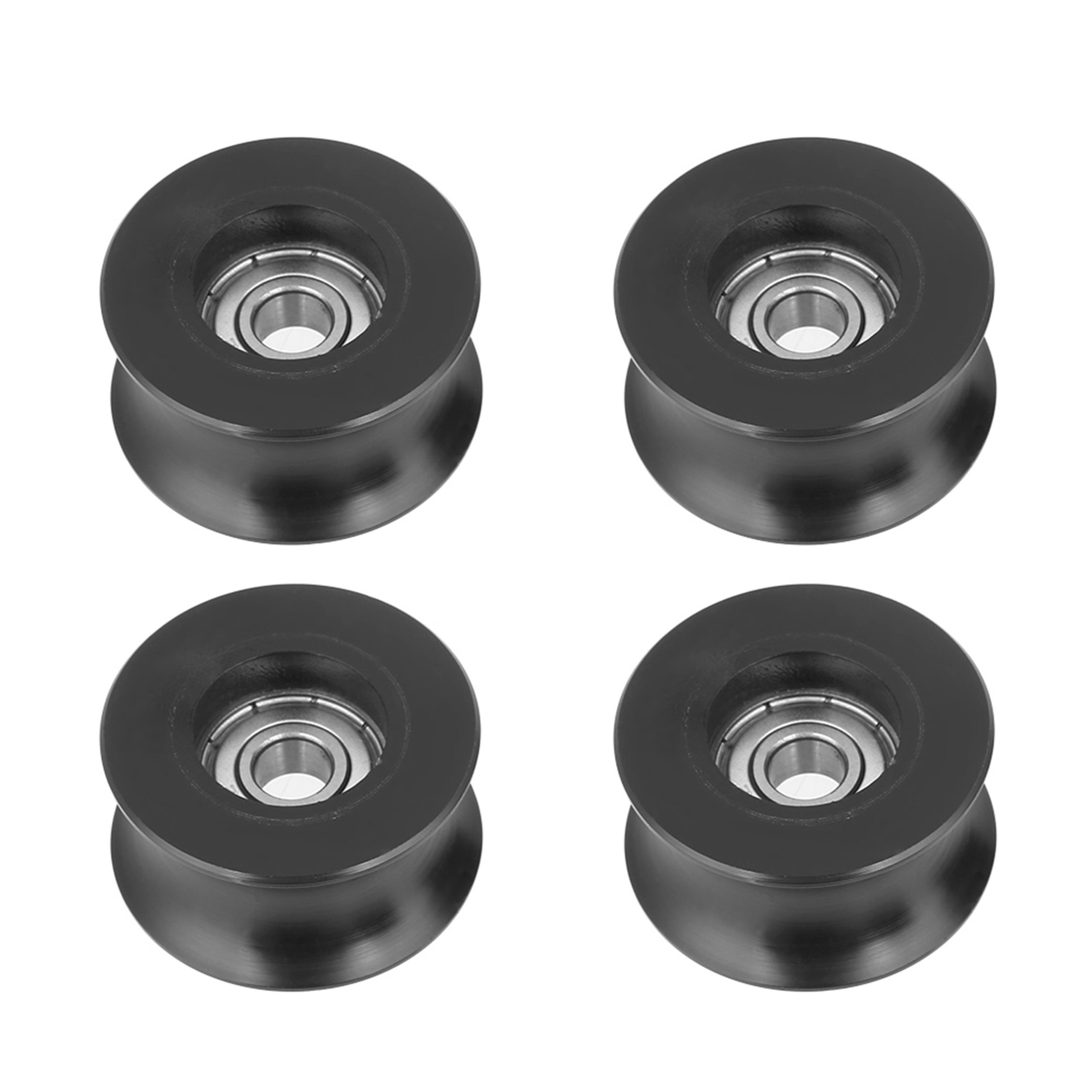 groove pulley wheel set of quiet bearing guide rollers for sliding doors & diy systems