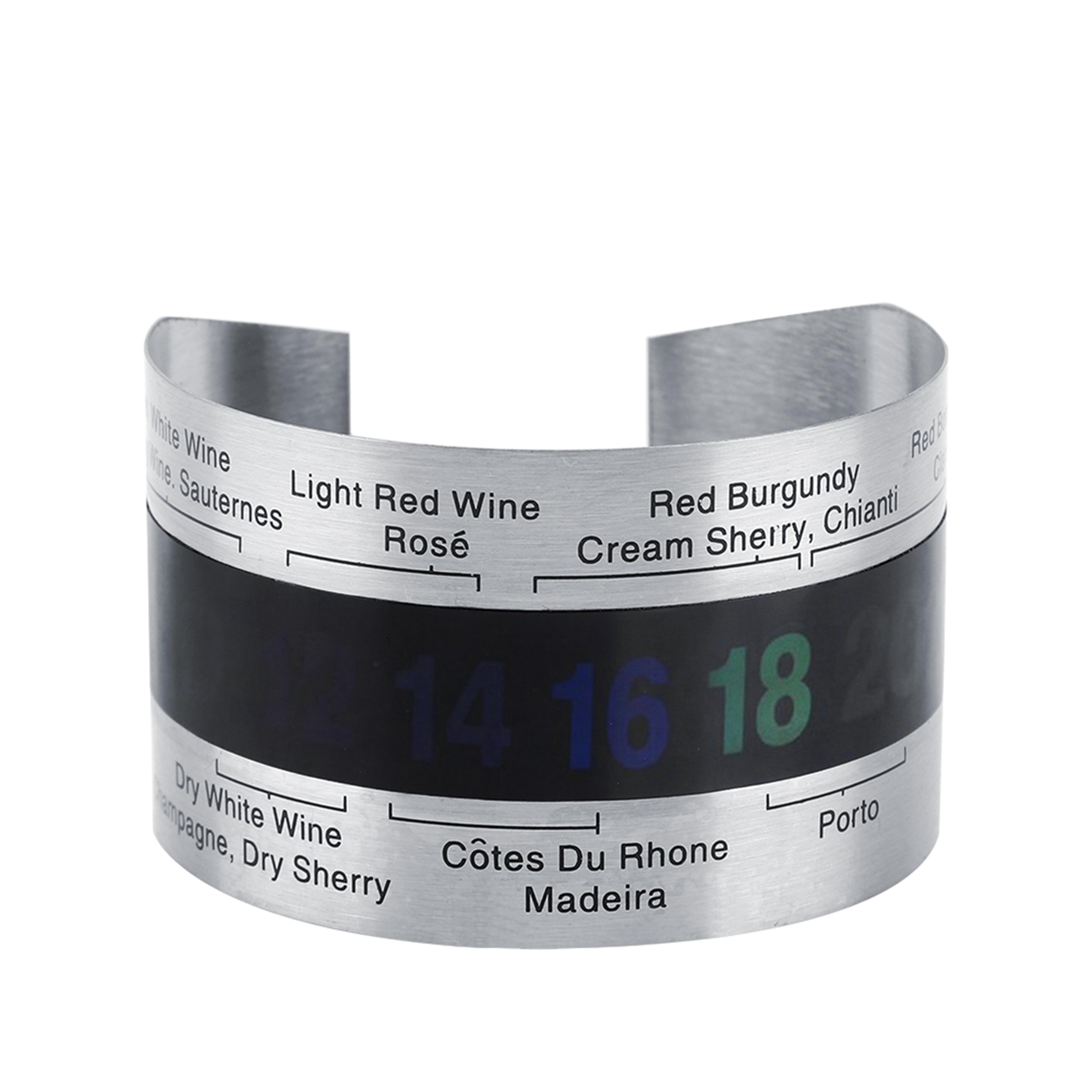 winetemp snap collar thermometer for wine bottles with lcd temperature display