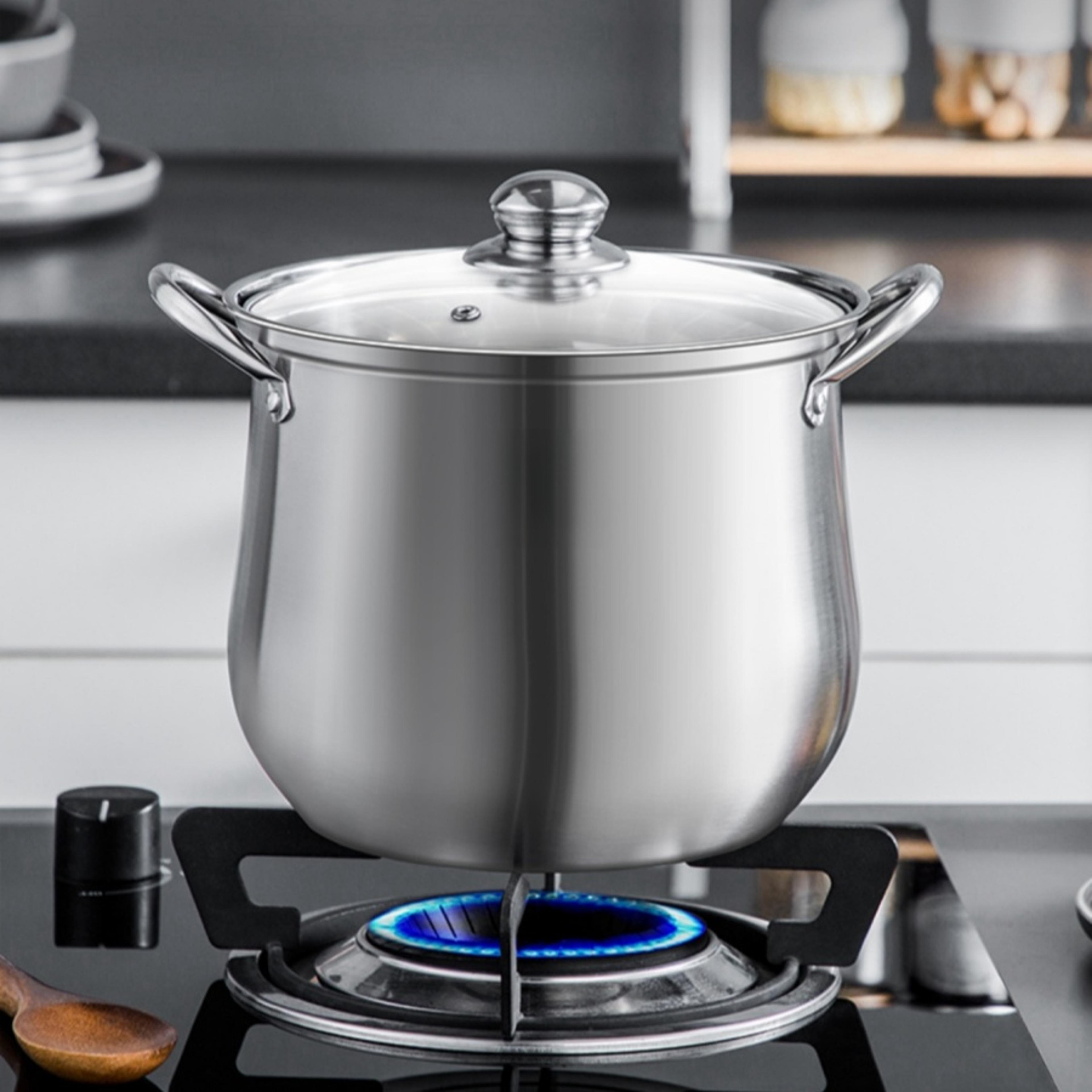 premium large stainless steel stock pot heavy duty soup & stew cooking pot