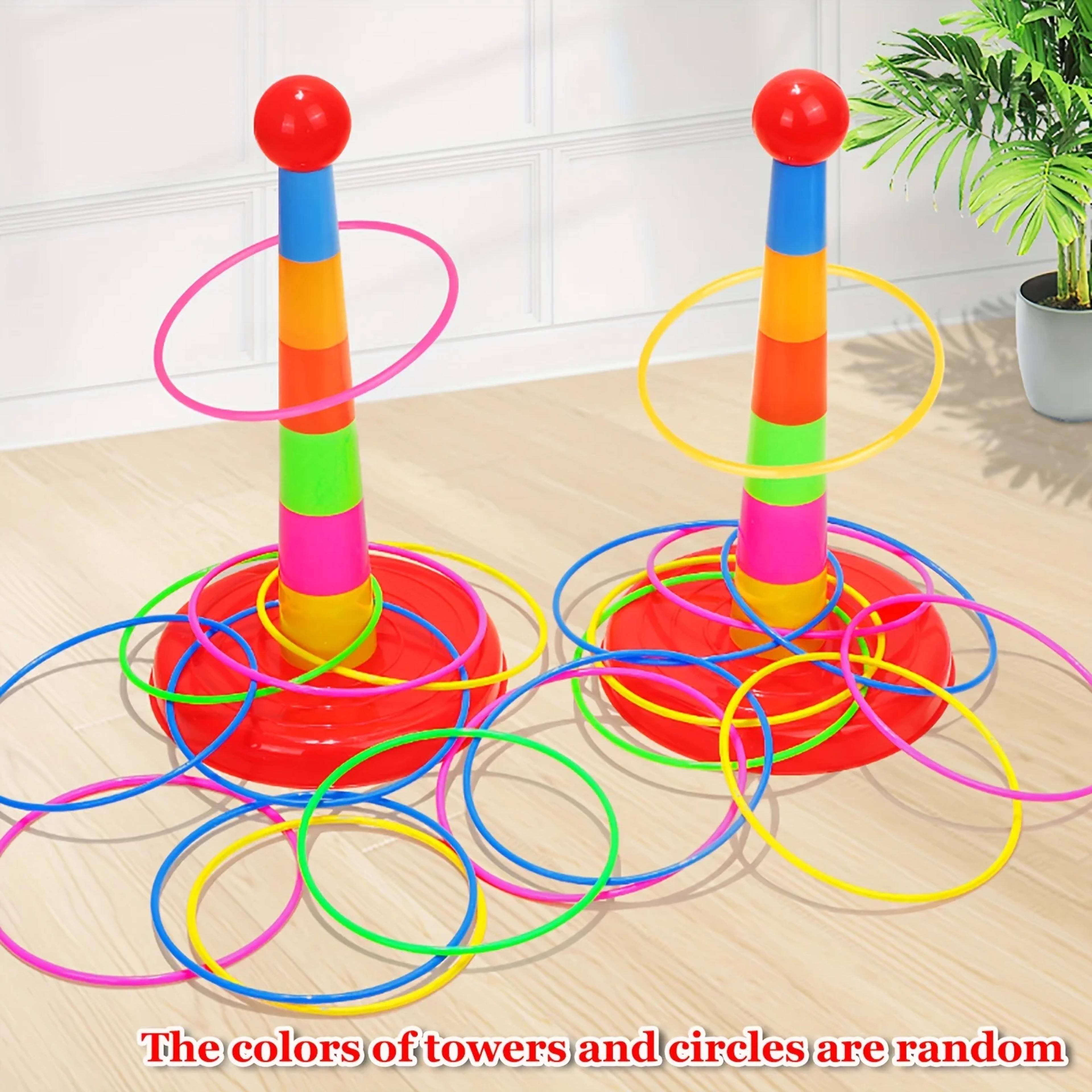 interactive ring toss tower game for kids family fun throwing ring toy