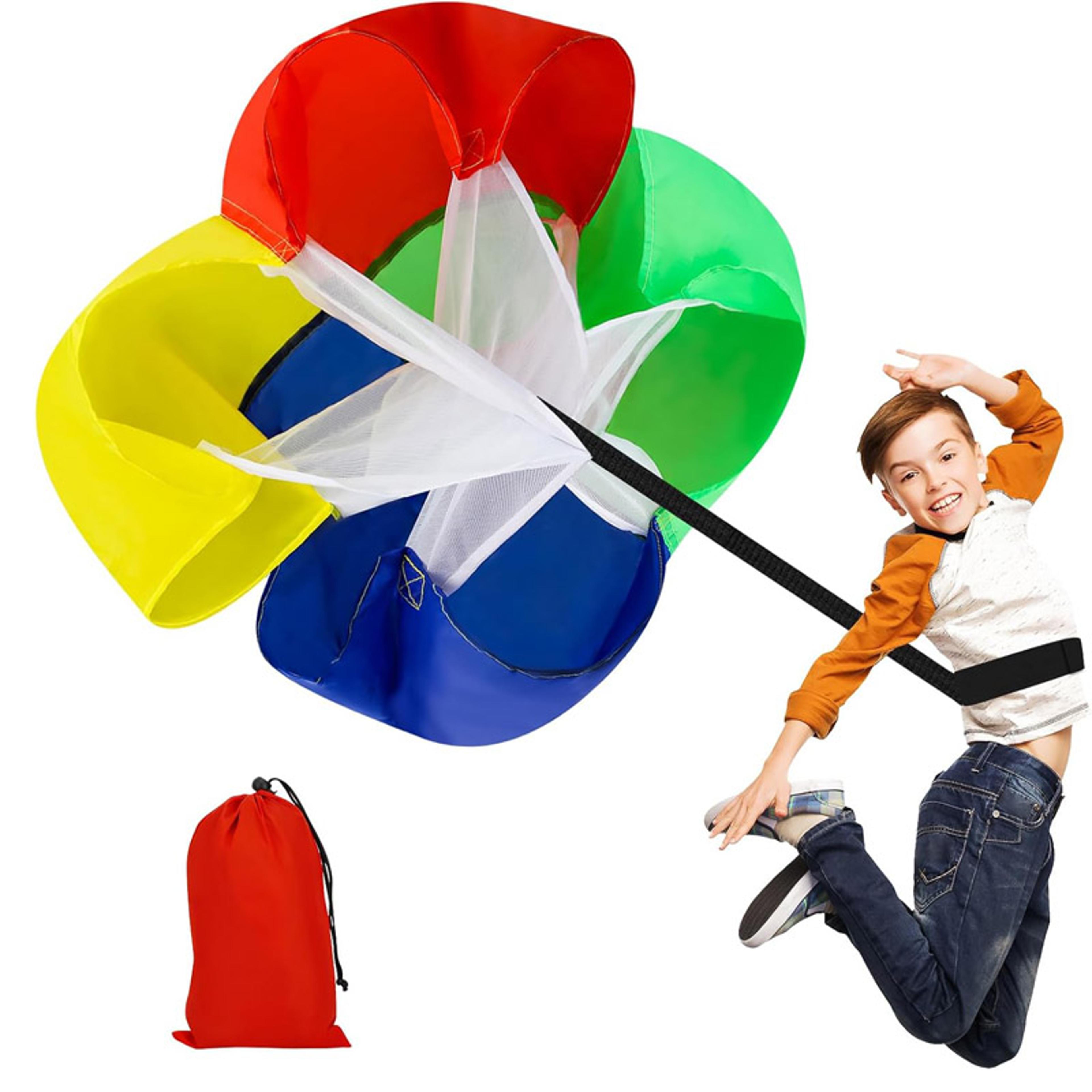 multicolor resistance speed training parachute kids running drag chute for outdoor sports