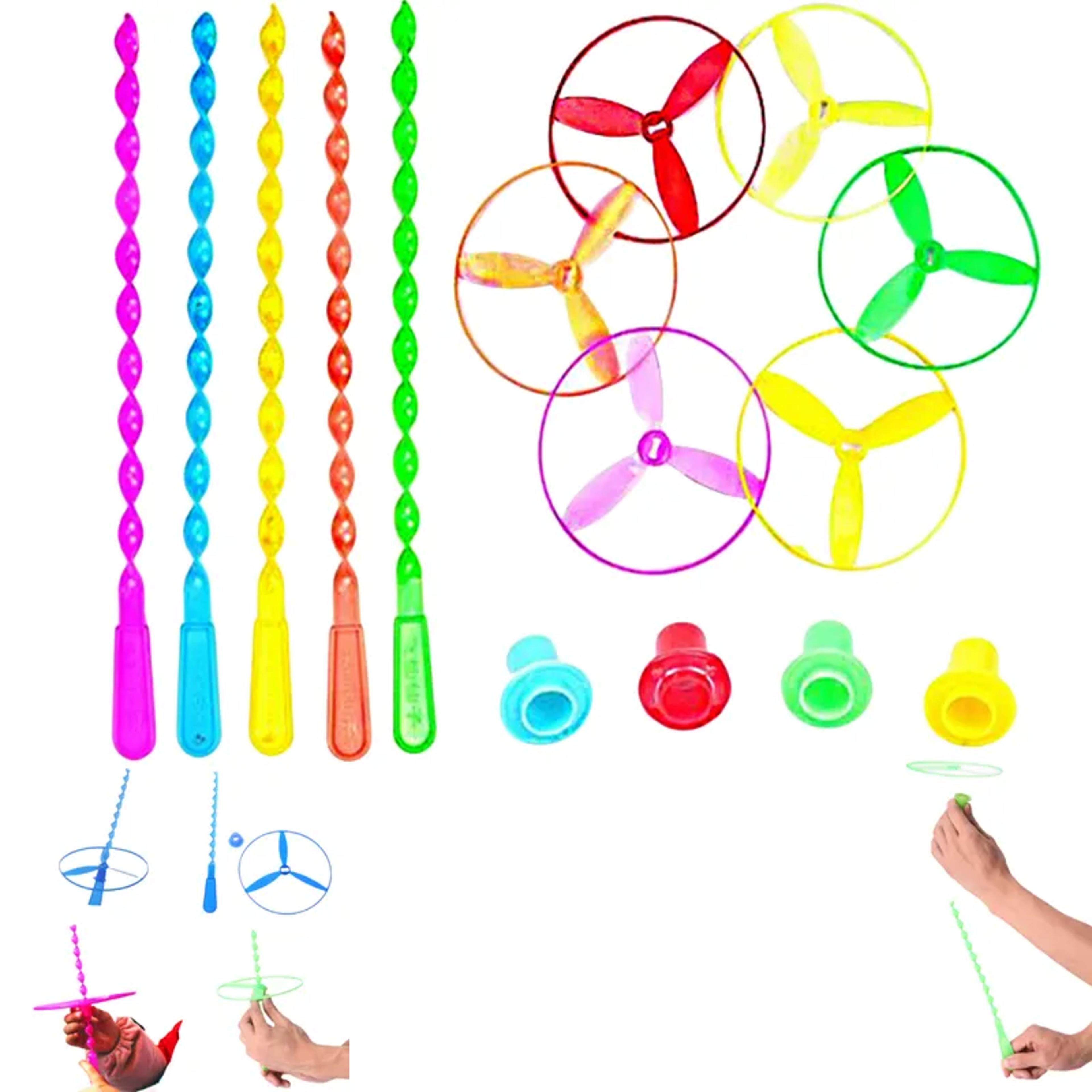 premium hand helicopter toy pack outdoor flying propeller toy set for kids